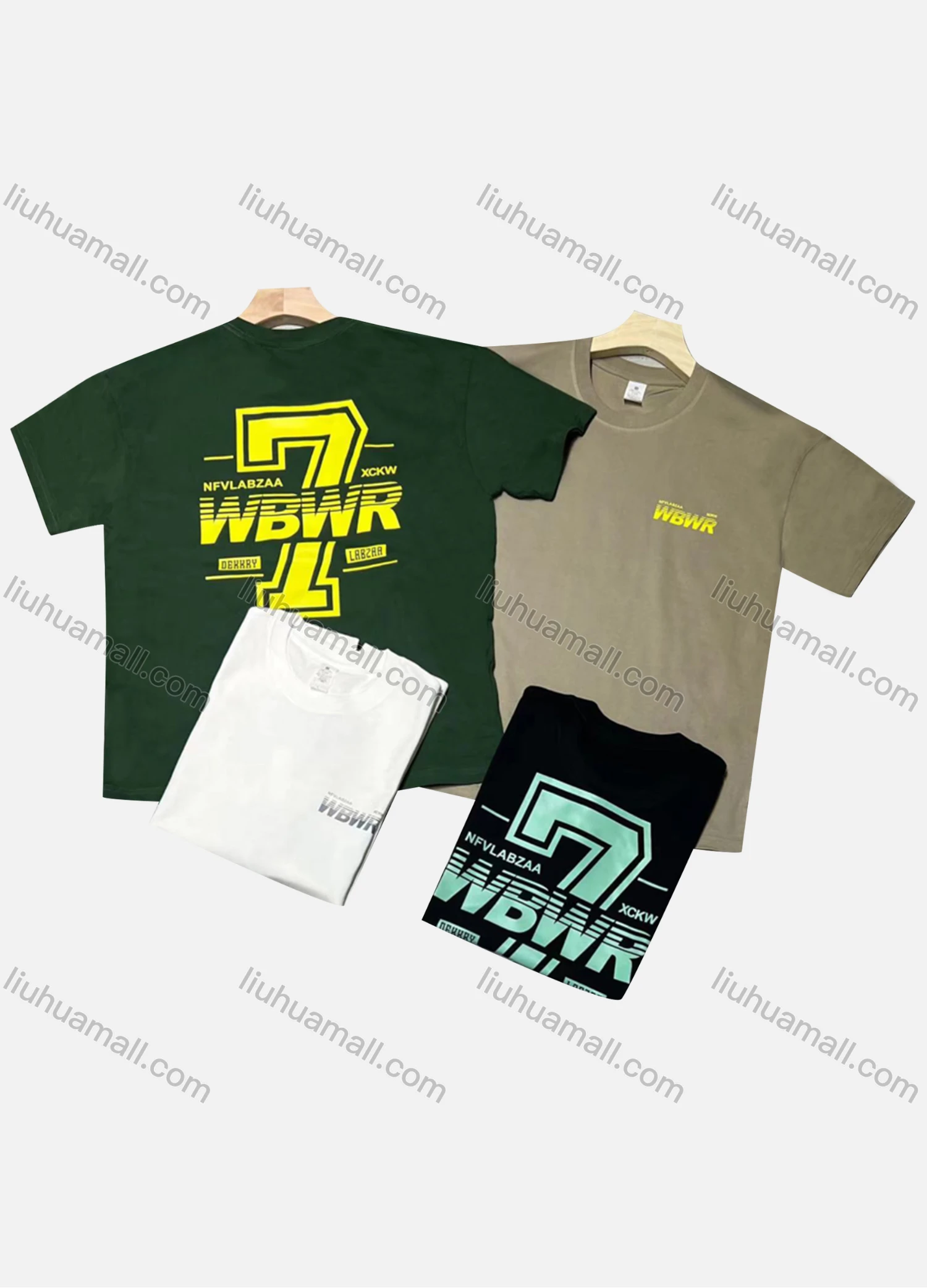 Wholesale Men's Casual Round Neck Short Sleeve Letter T-shirt - Liuhuamall