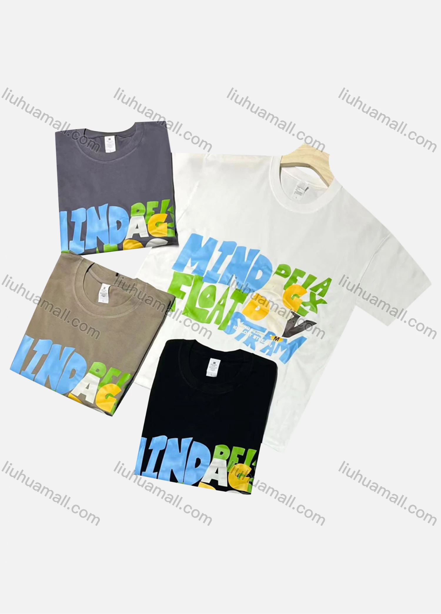 Wholesale Men's Casual Round Neck Short Sleeve Letter T-shirt - Liuhuamall