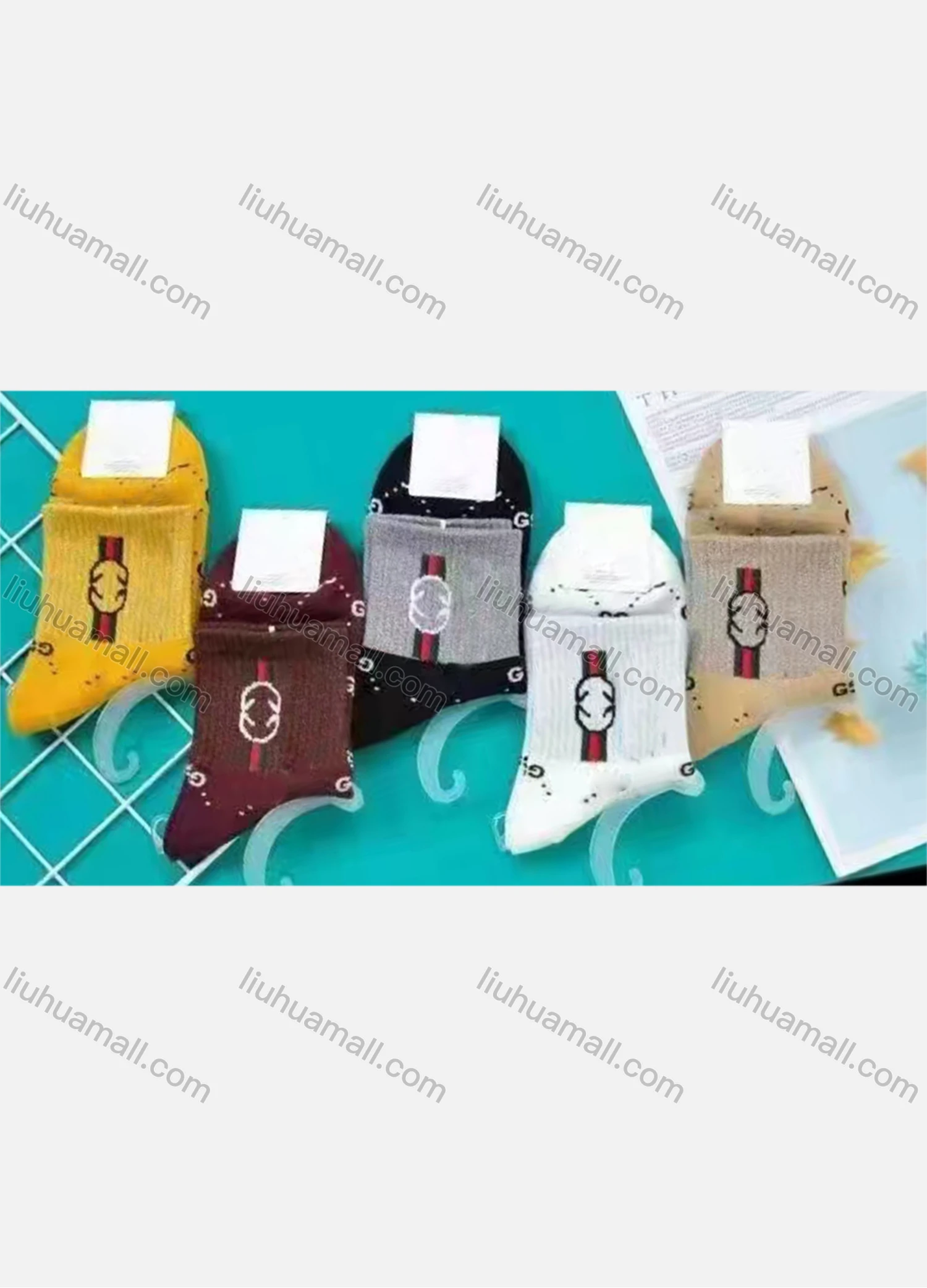 Wholesale Women's Casual Allover Print Cushioned Stocking Medium Crew Socks(Pack Of 10) - Liuhuamall