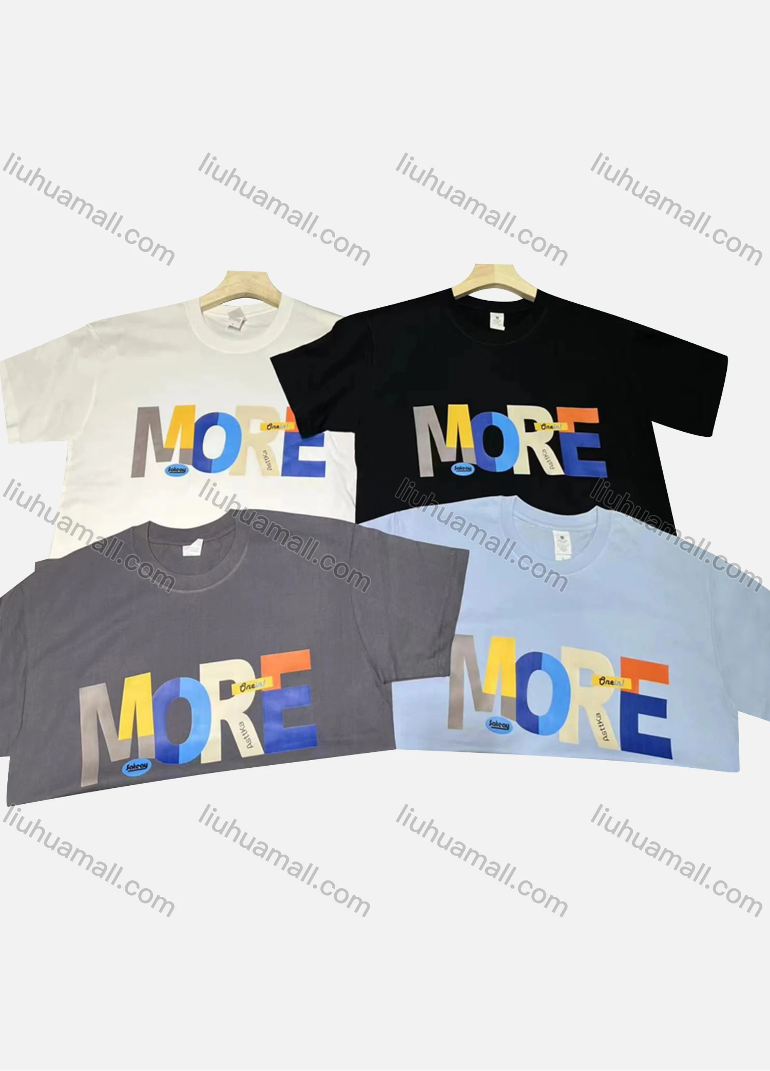 Wholesale Men's Casual Letter Print Round Neck Short Sleeve T-shirt - Liuhuamall