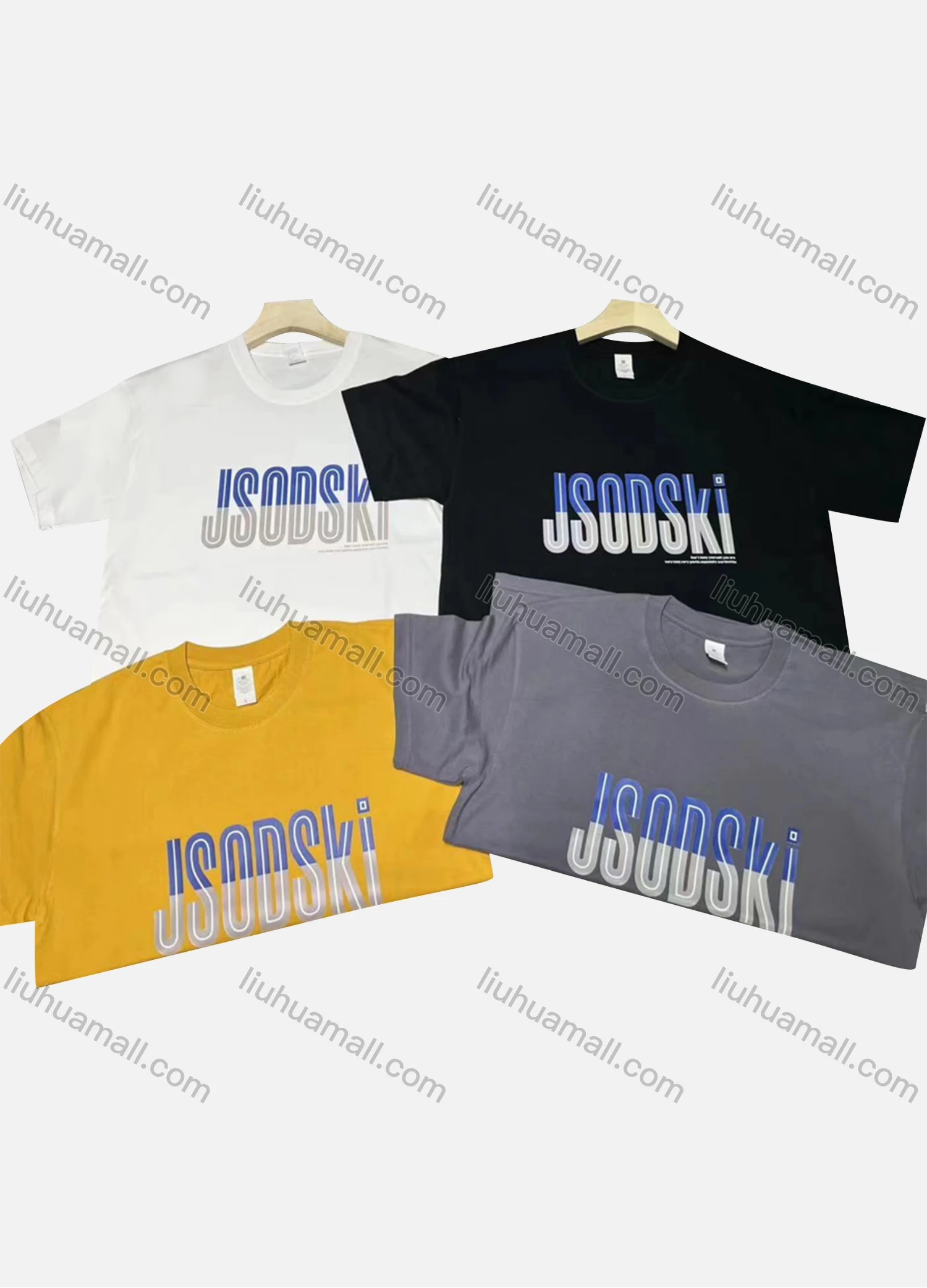 Wholesale Men's Casual Letter Print Round Neck Short Sleeve T-shirt - Liuhuamall