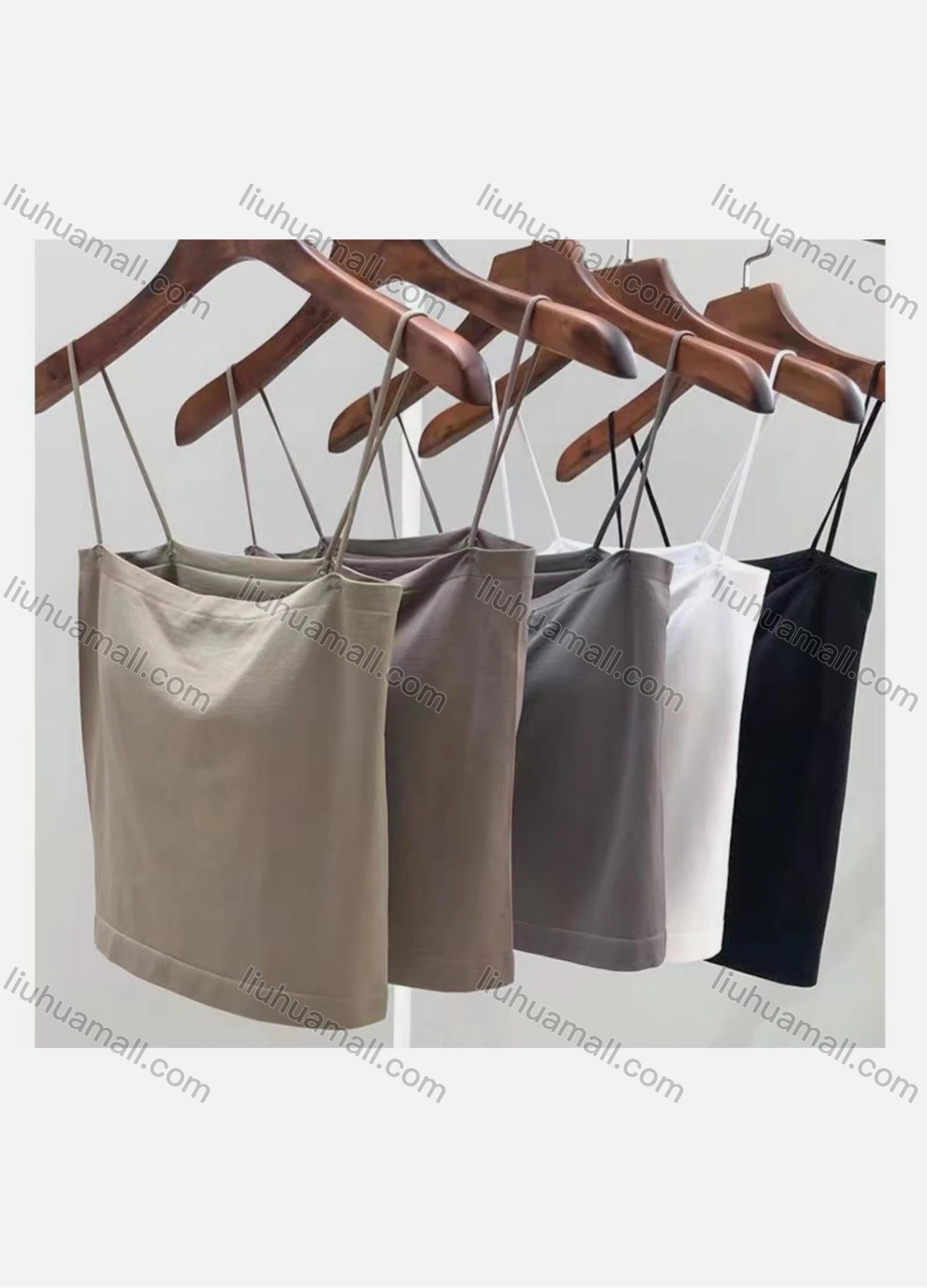 Wholesale Women's Casual Plain Crop High Stretchy Cami Top - Liuhuamall