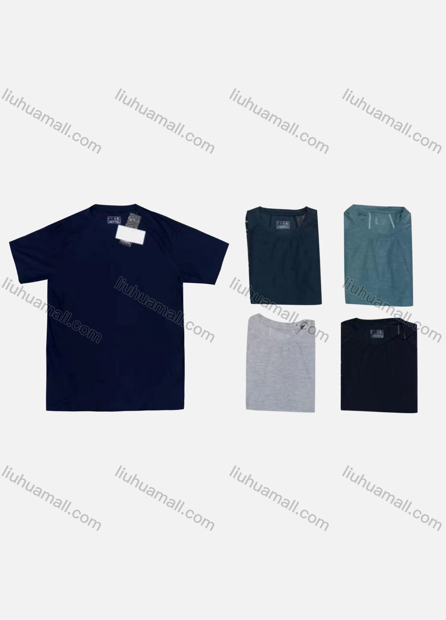 Wholesale Men's Casual Breathable Round Neck Short Sleeve Tee - Liuhuamall