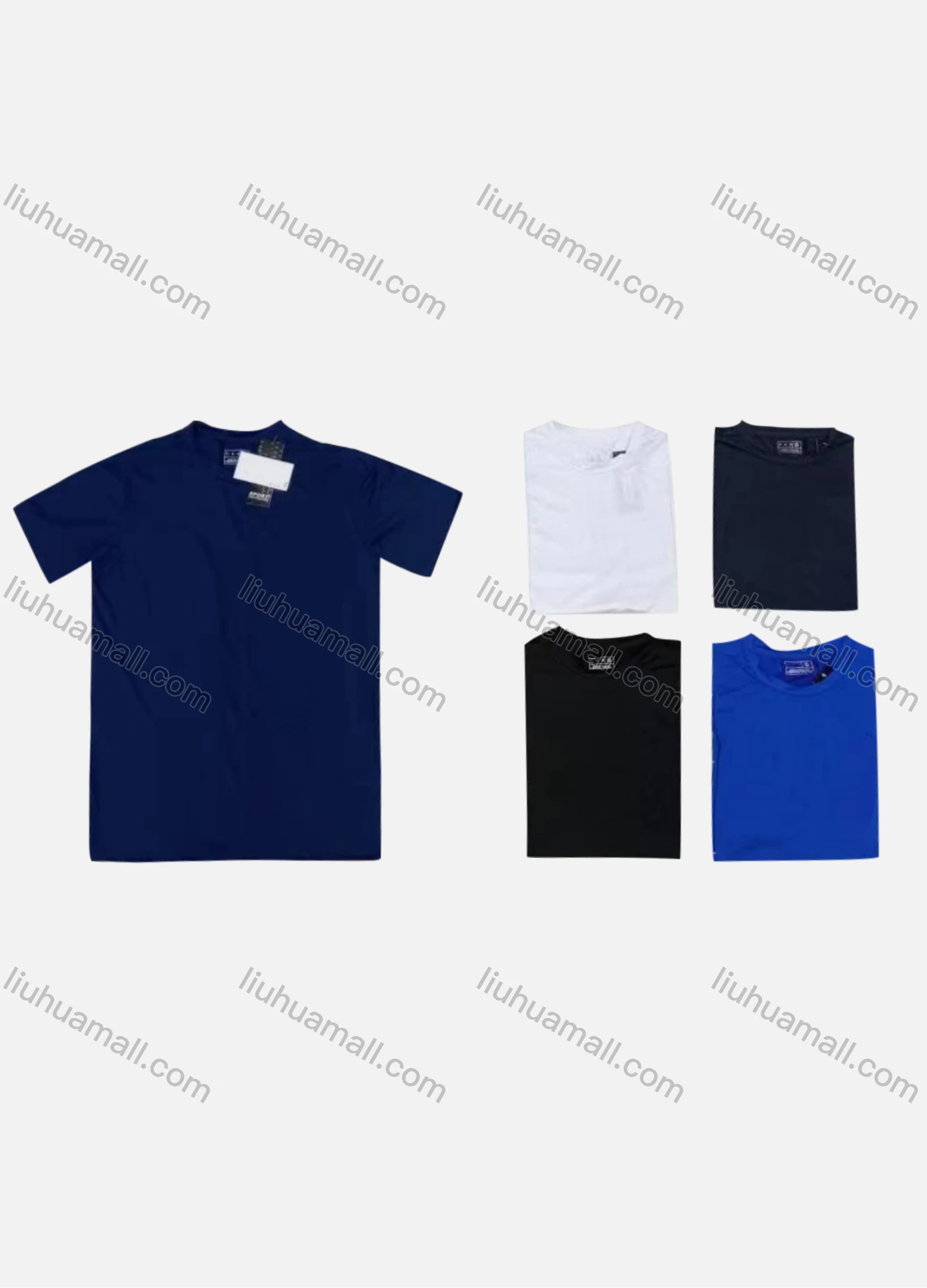 Wholesale Men's Casual Breathable Round Neck Short Sleeve Tee - Liuhuamall