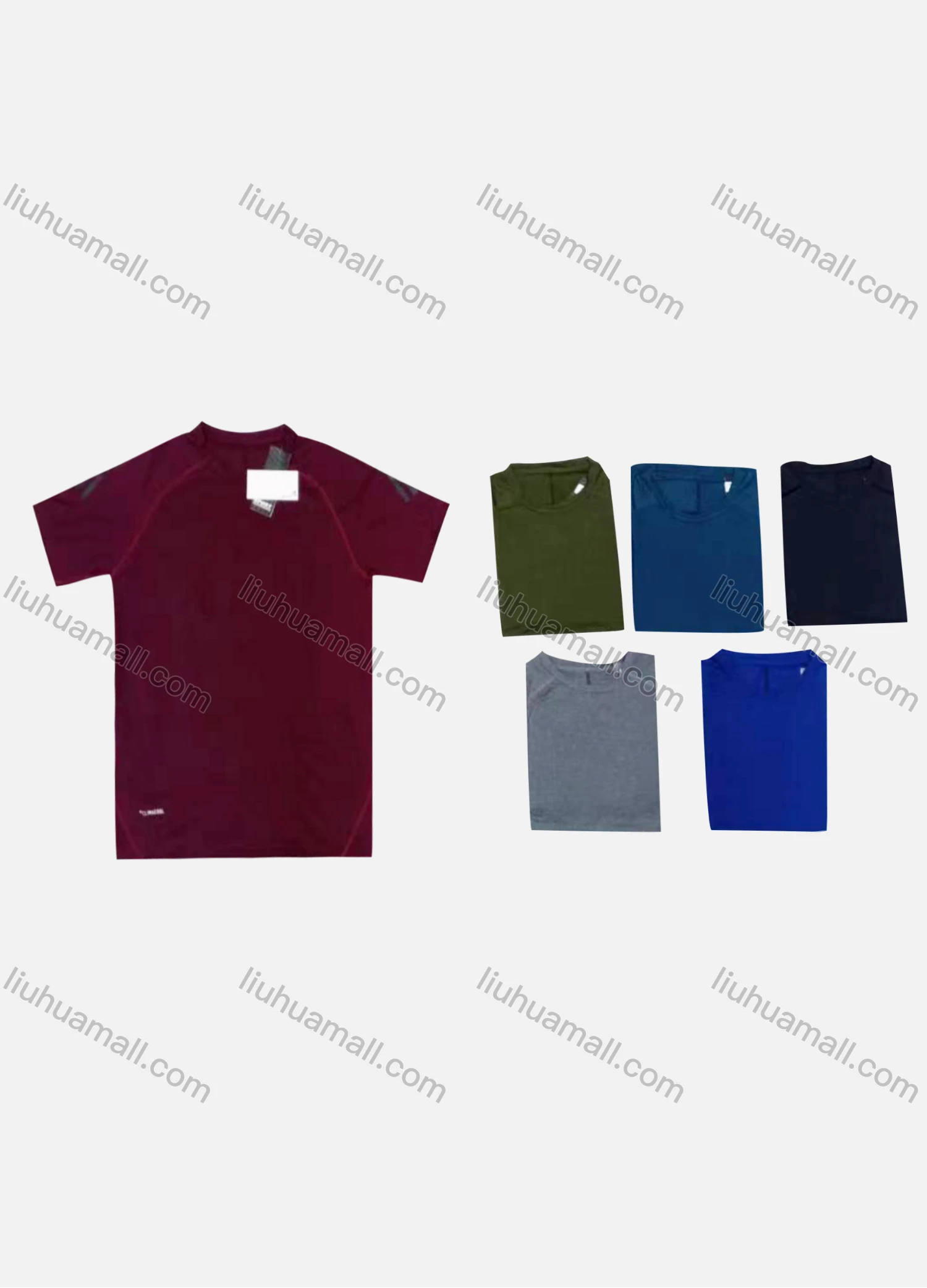 Wholesale Men's Casual Breathable Round Neck Short Sleeve Tee - Liuhuamall