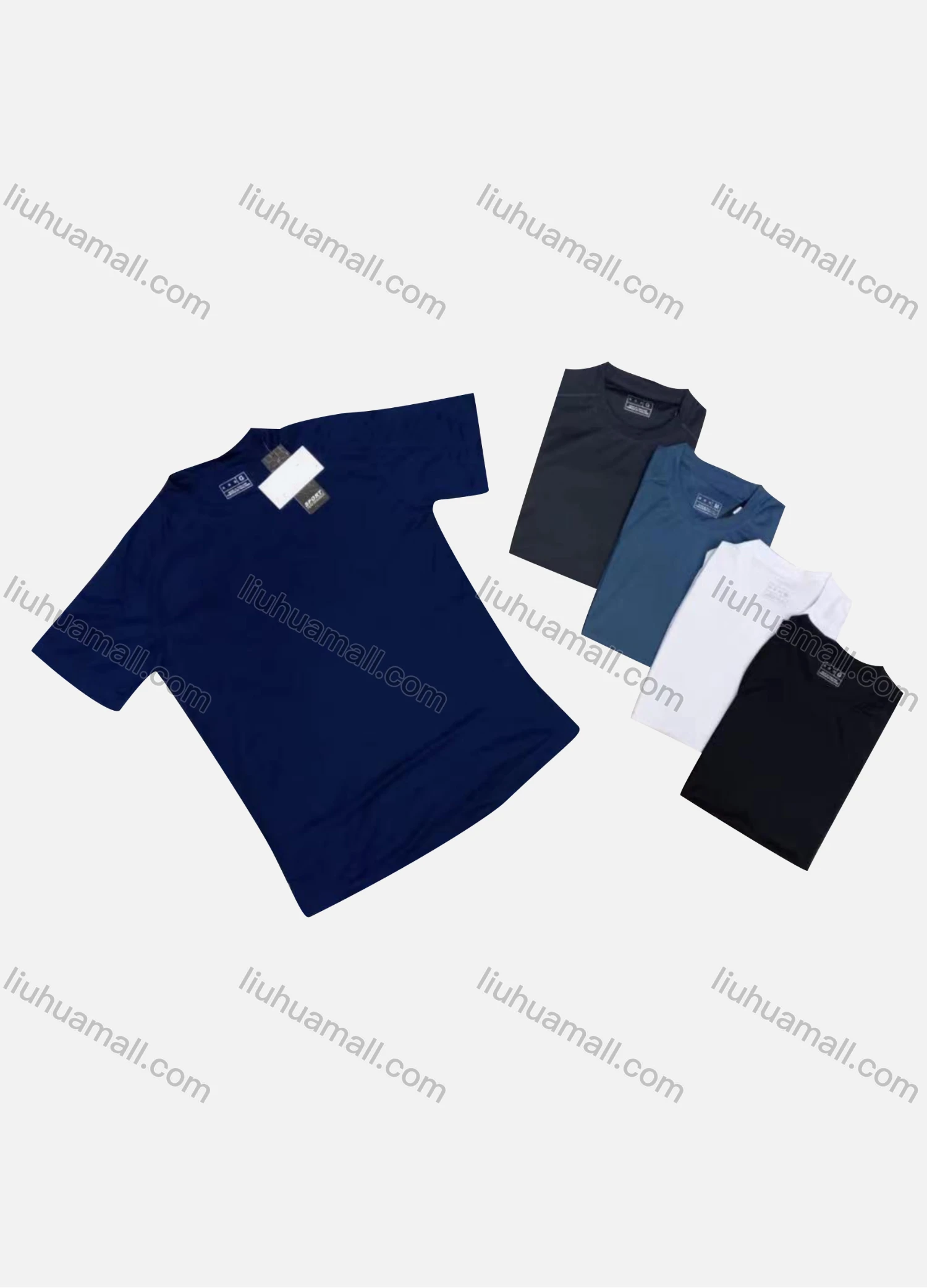 Wholesale Men's Casual Breathable Round Neck Short Sleeve Tee - Liuhuamall
