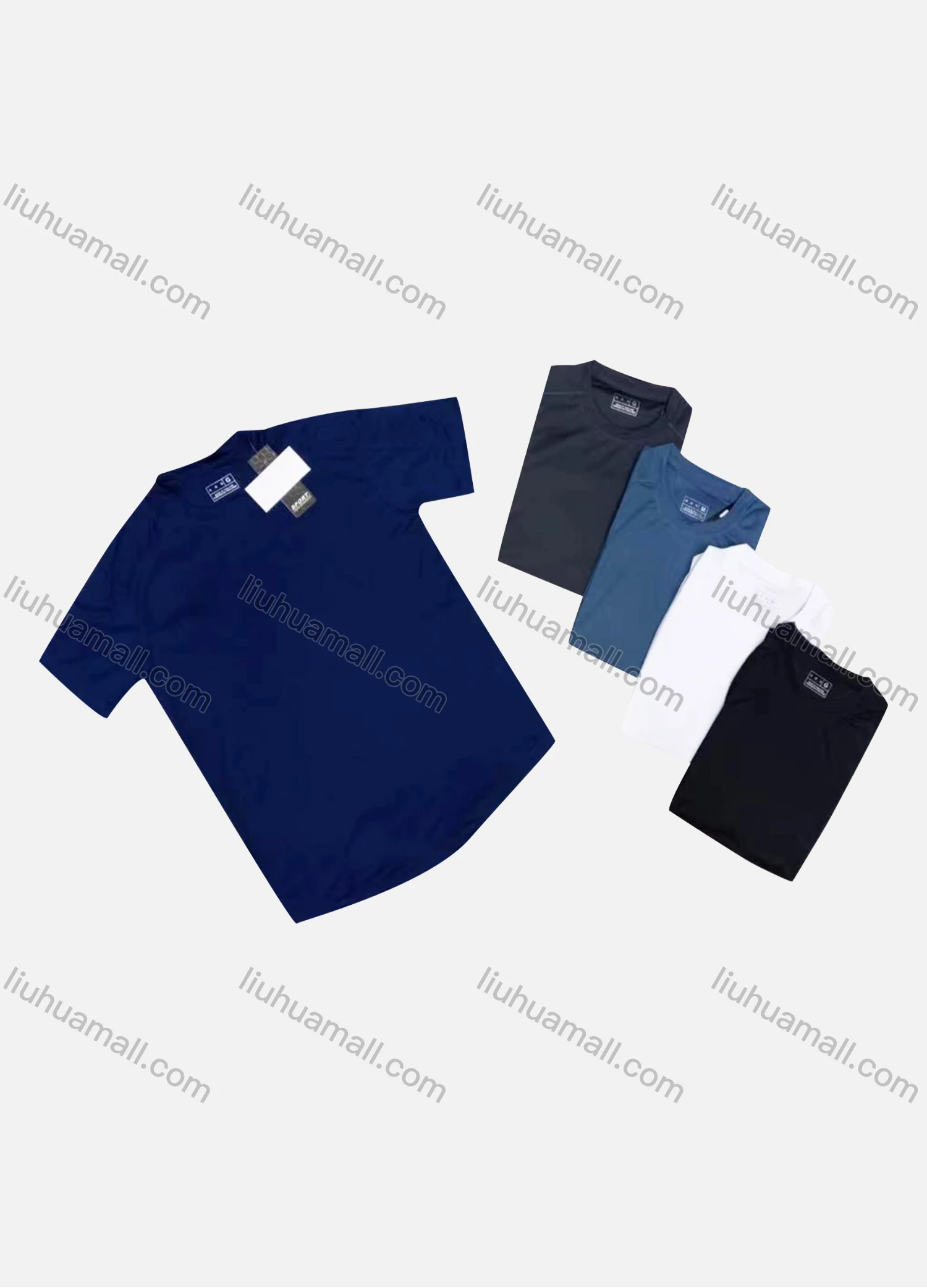 Wholesale Men's Casual Breathable Round Neck Short Sleeve Tee - Liuhuamall
