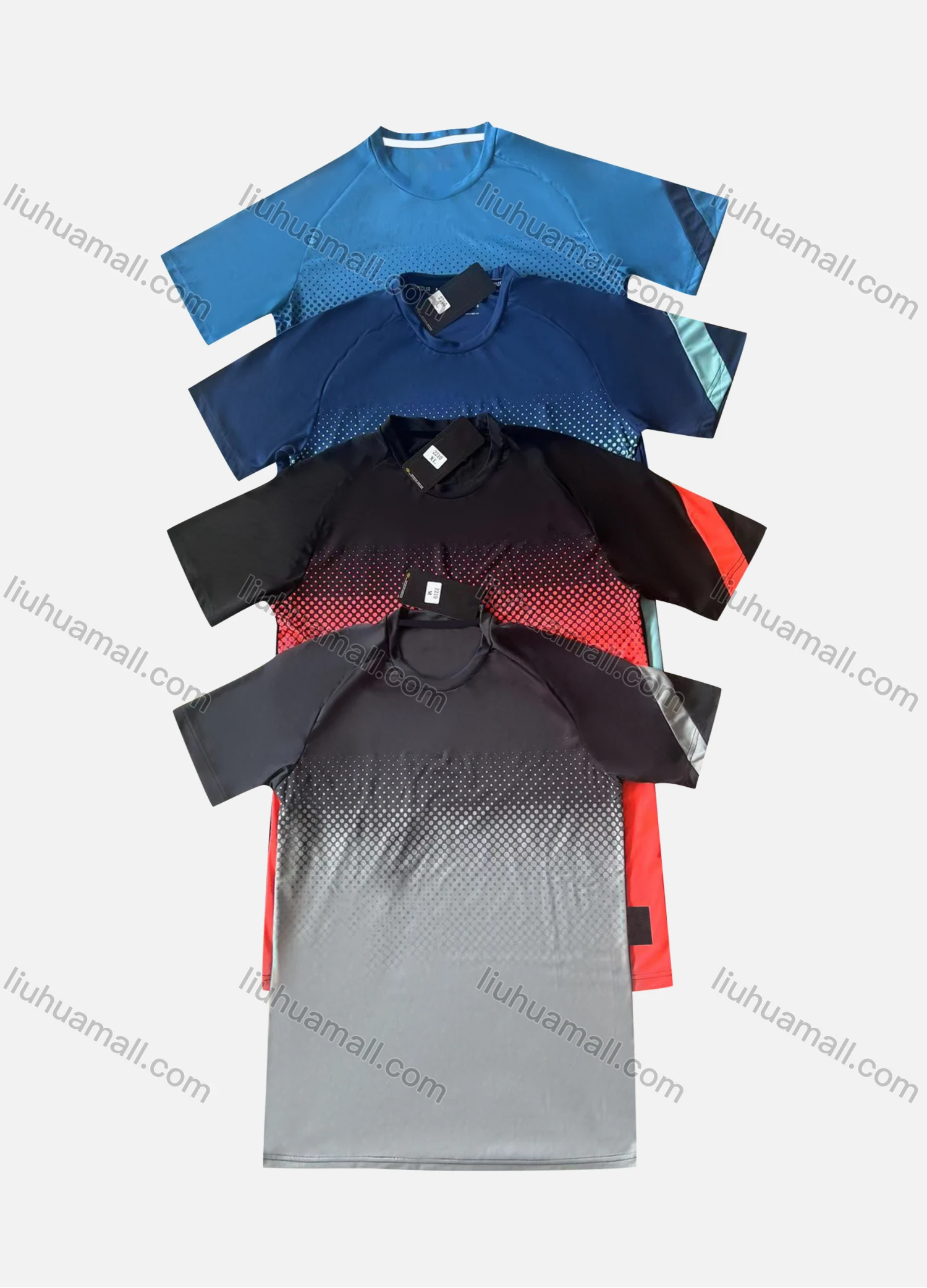 Wholesale Men's Casual Gradient Round Neck Short Sleeve Tee - Liuhuamall