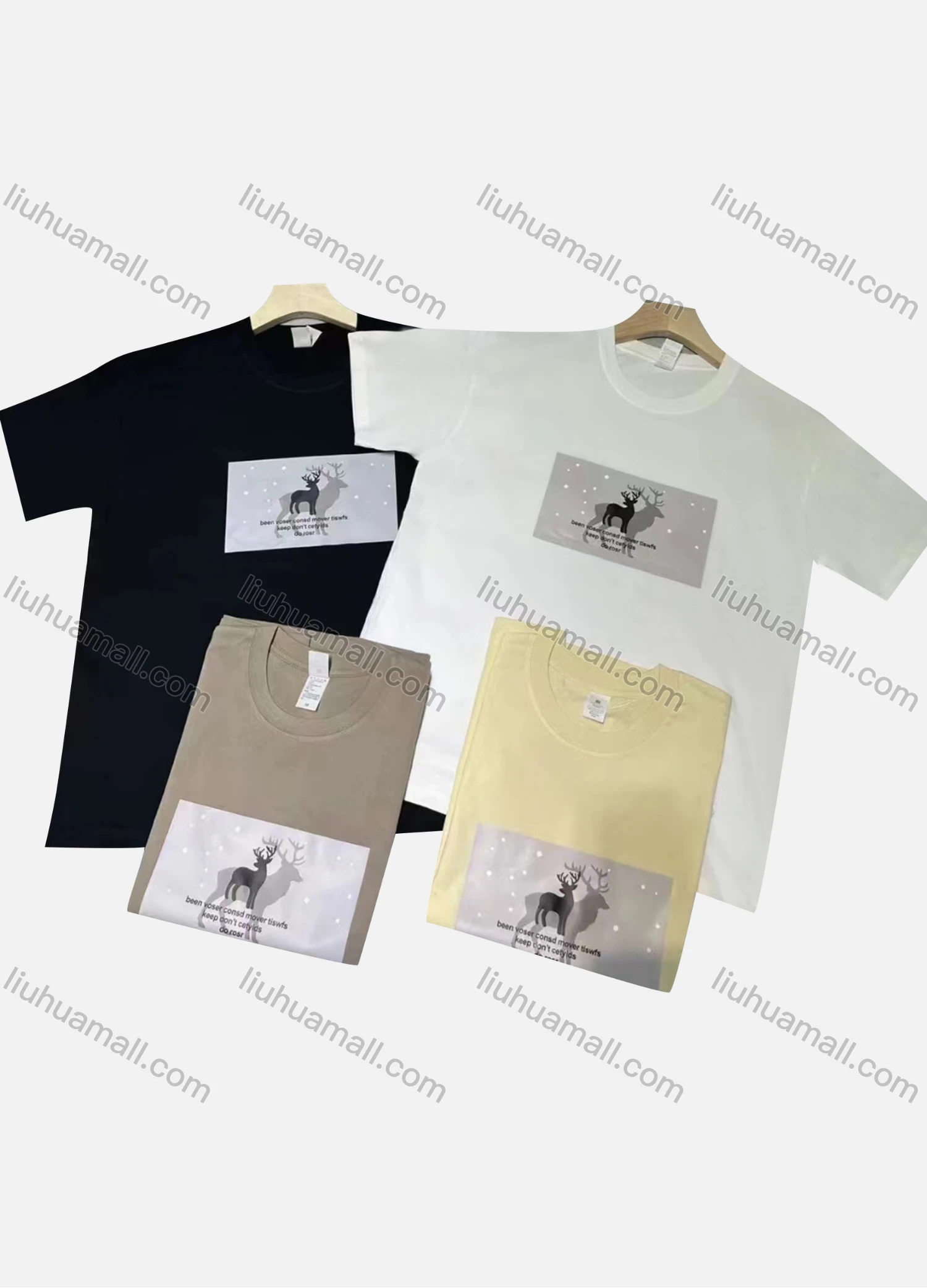 Wholesale Men's Casual Graphic Round Neck Short Sleeve T-shirt - Liuhuamall