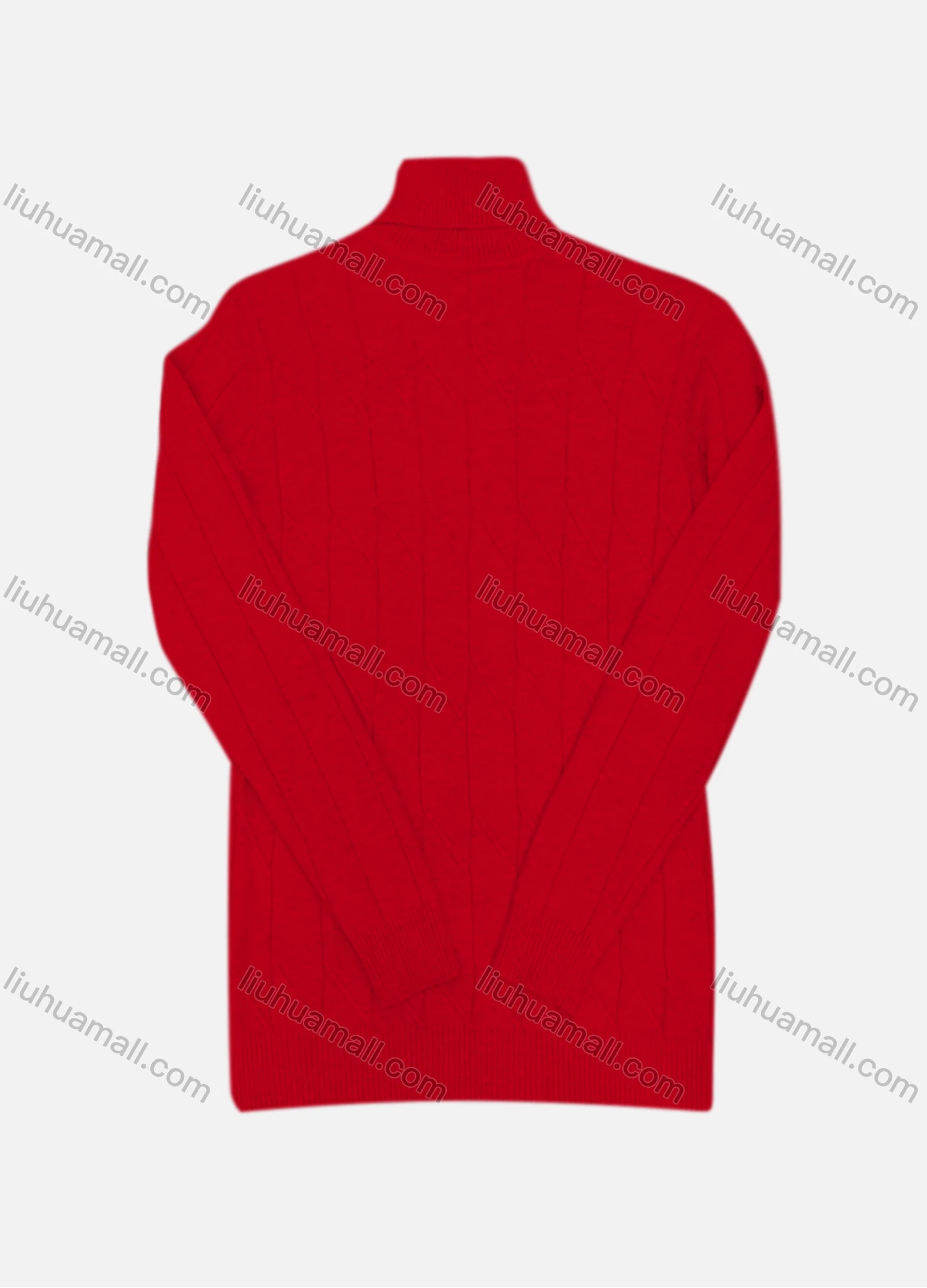 Wholesale Men's Casual Plain Rib-knit Turtleneck Long Sleeve Sweater - Liuhuamall