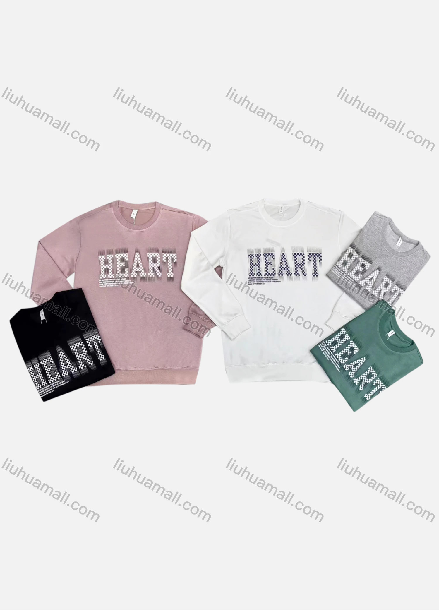 Wholesale Men's Casual Letter Print Round Neck Long Sleeve Sweatshirt - Liuhuamall