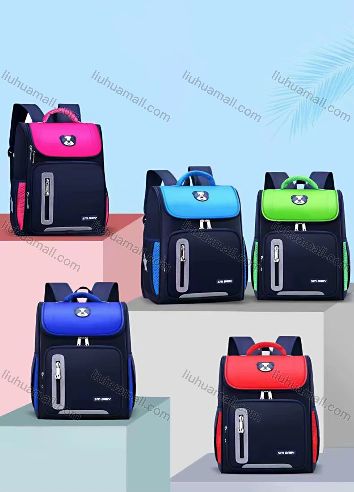 Wholesale Kid's Nylon Durable Water Resistant School Book Bag Laptops Backpack - Liuhuamall