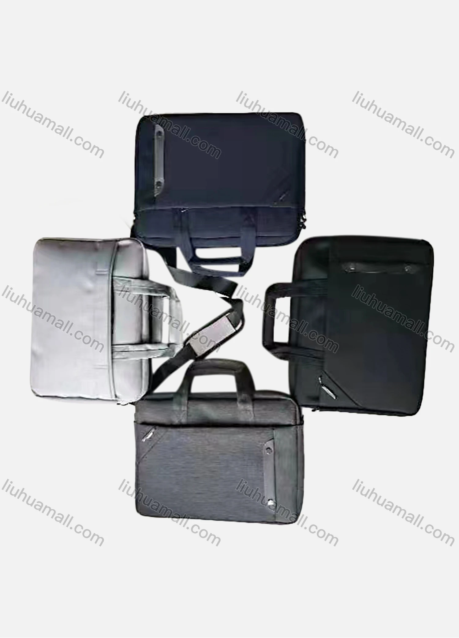 Wholesale Men's Casual Nylon Multiple Zipper Pockets Shoulder Bag - Liuhuamall