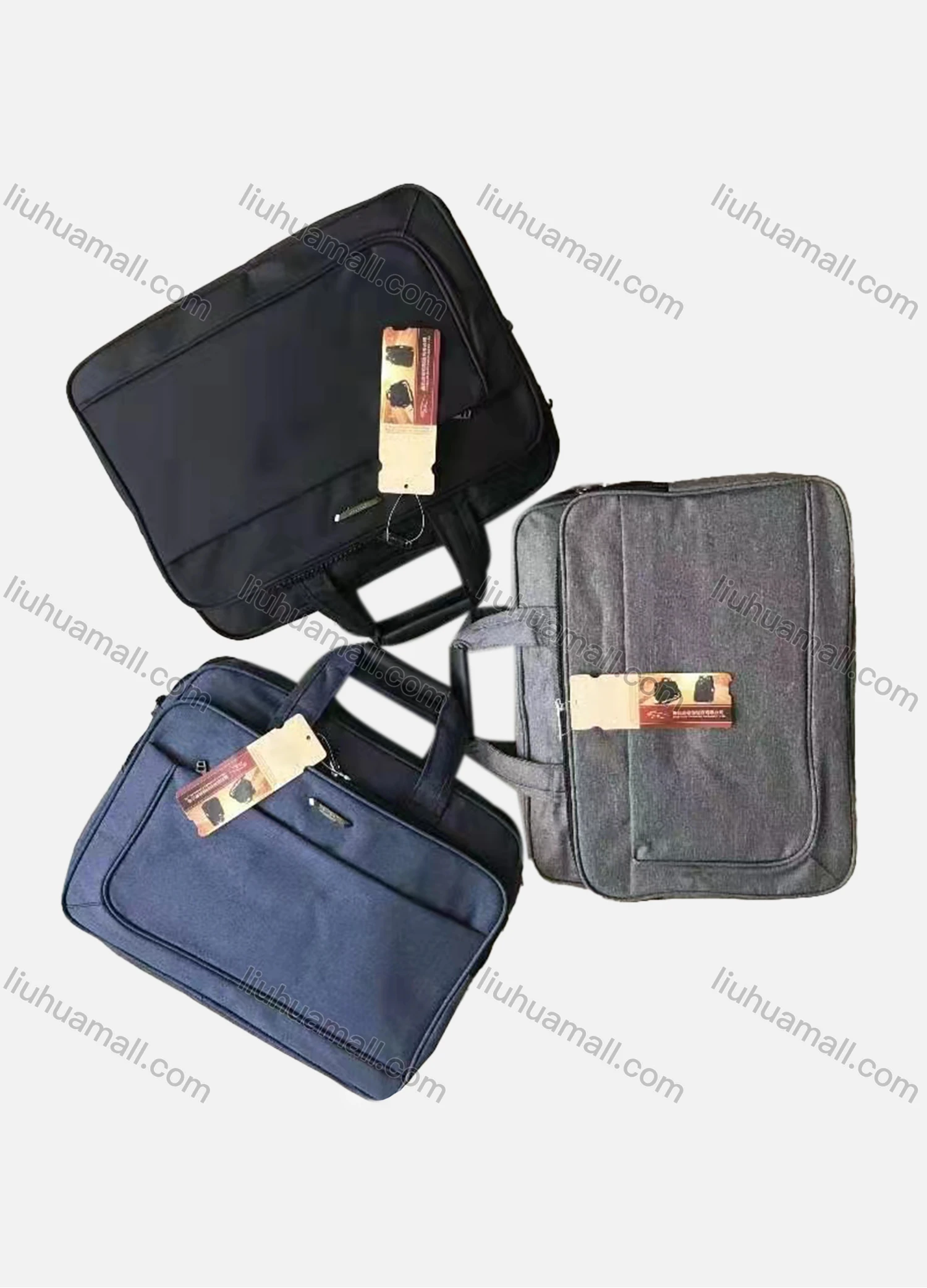 Wholesale Men's Casual Nylon Multiple Zipper Pockets Shoulder Bag - Liuhuamall