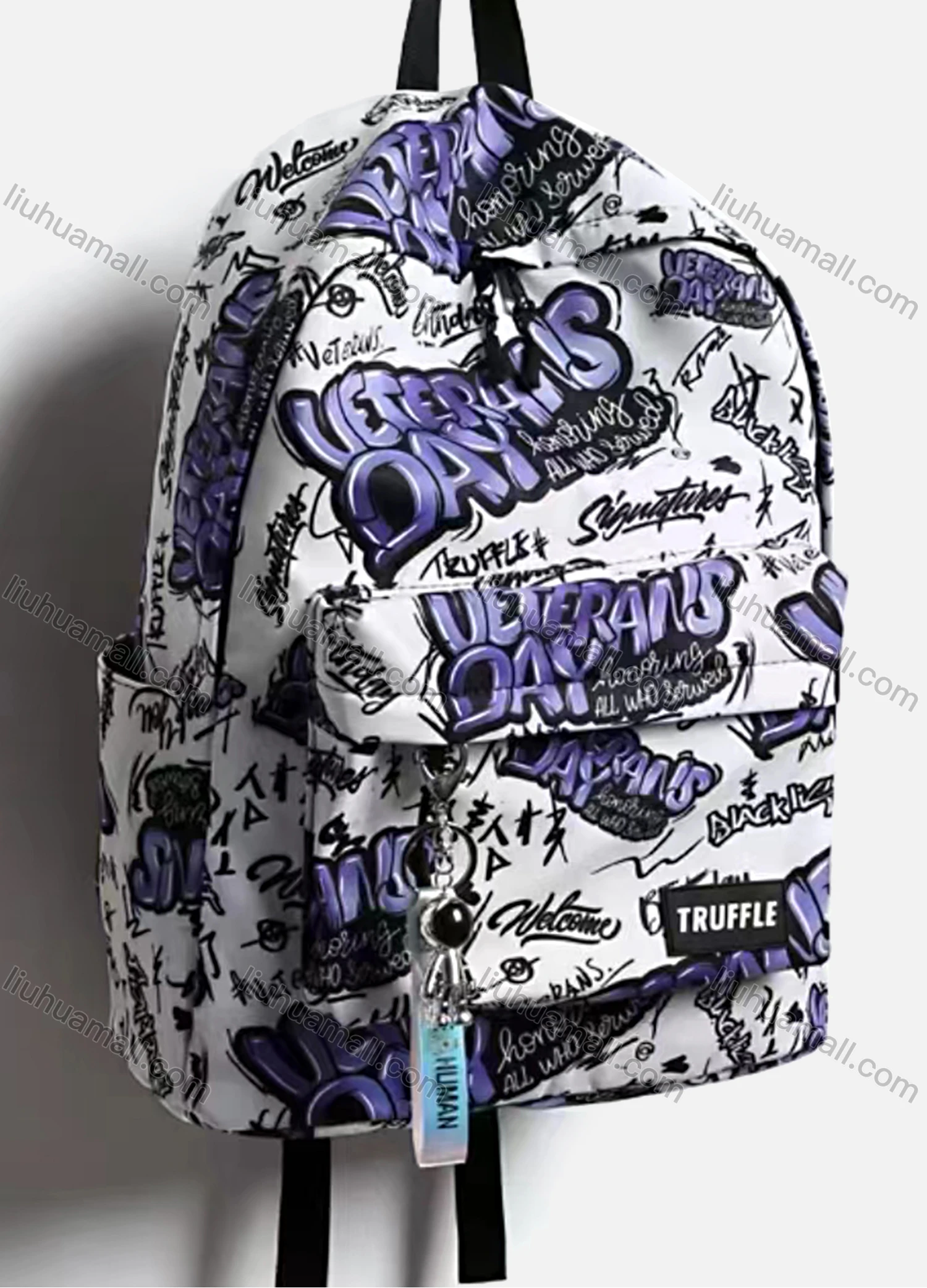 Wholesale Student's Nylon Graffiti Durable Water Resistant School Book Bag Laptops Backpack - Liuhuamall