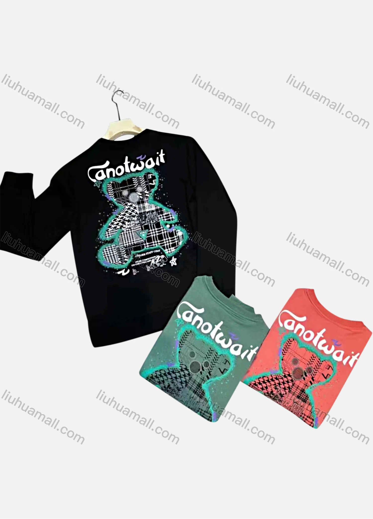 Wholesale Men's Casual Graphic & Letter Print Round Neck Long Sleeve Sweatshirt - Liuhuamall