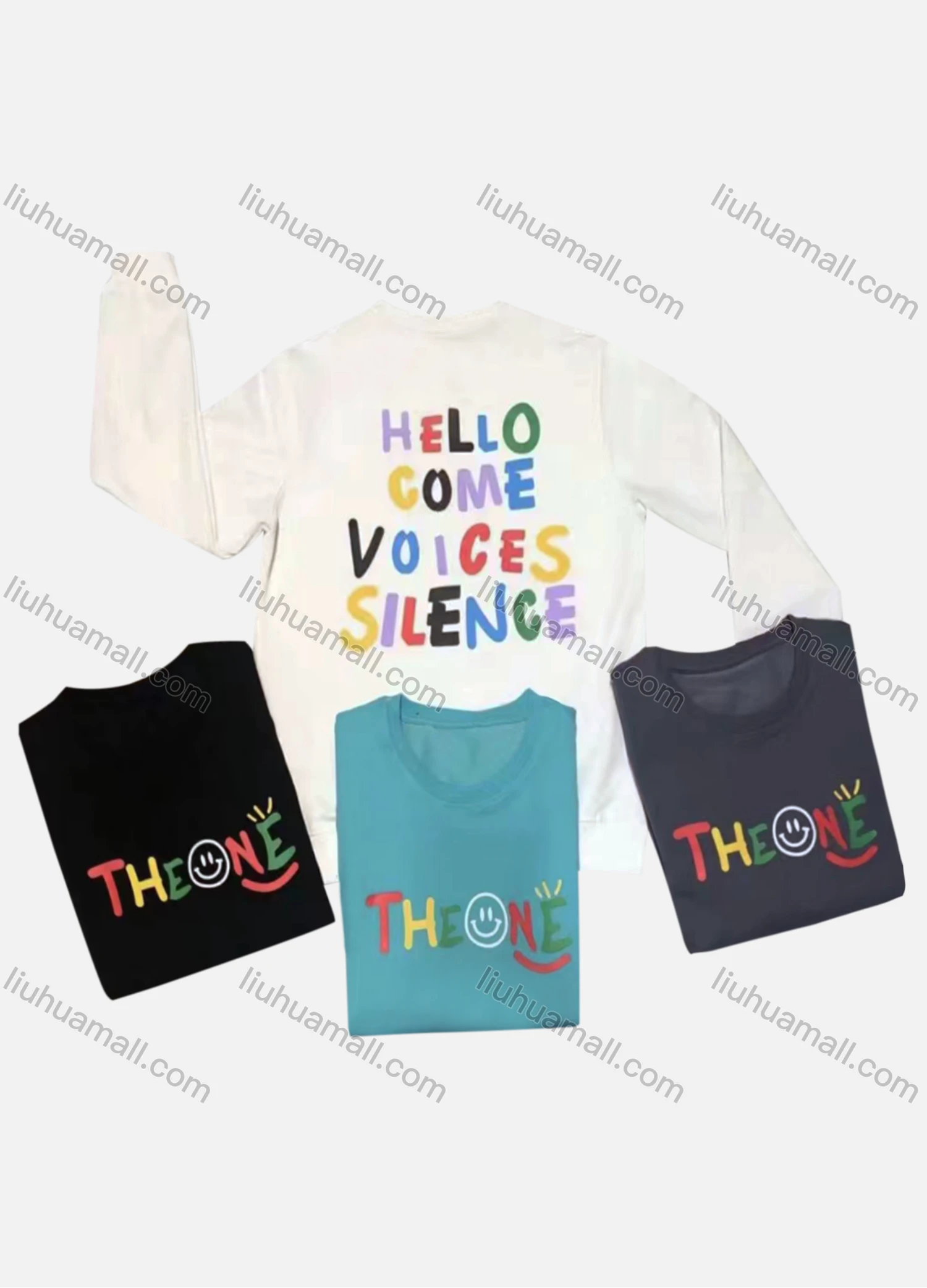 Wholesale Men's Casual Letter Print Round Neck Long Sleeve Sweatshirt - Liuhuamall