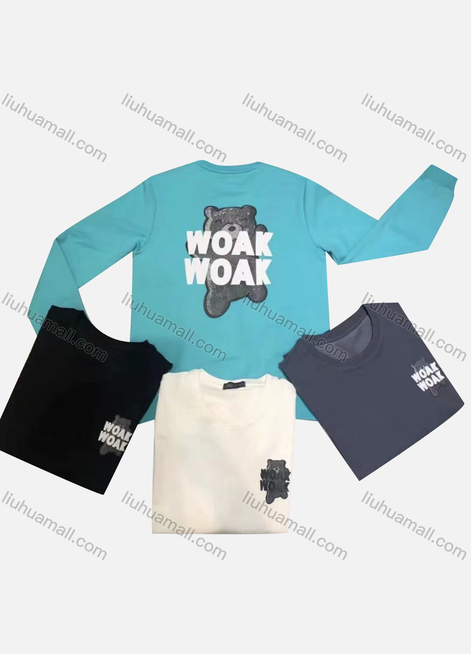 Wholesale Men's Casual Graphic & Letter Print Round Neck Long Sleeve Sweatshirt - Liuhuamall