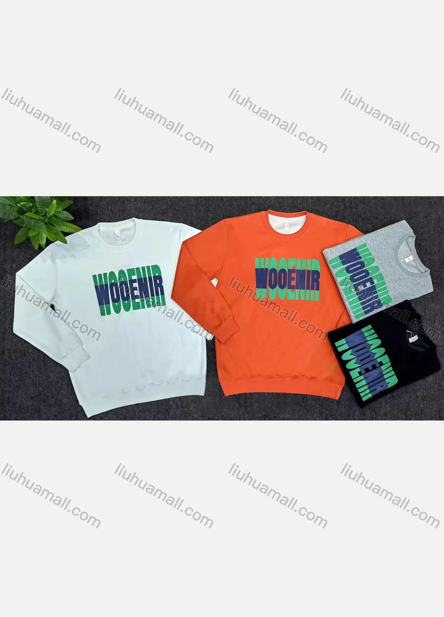 Wholesale Men's Casual Letter Print Round Neck Long Sleeve Sweatshirt - Liuhuamall