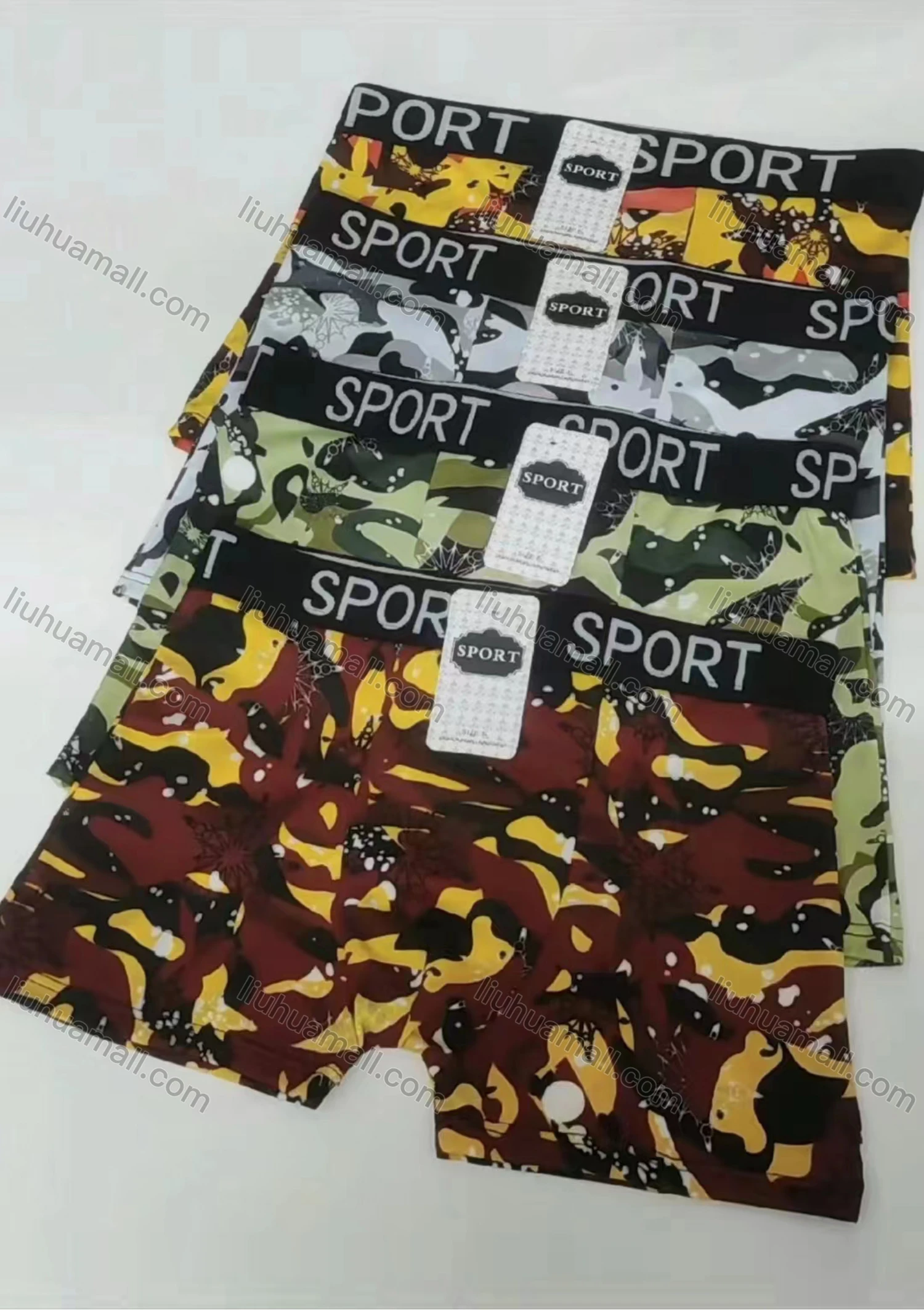 Wholesale Men's Camouflage Elastic Soft Comfortable Boxer Briefs(Pack Of 12) - Liuhuamall