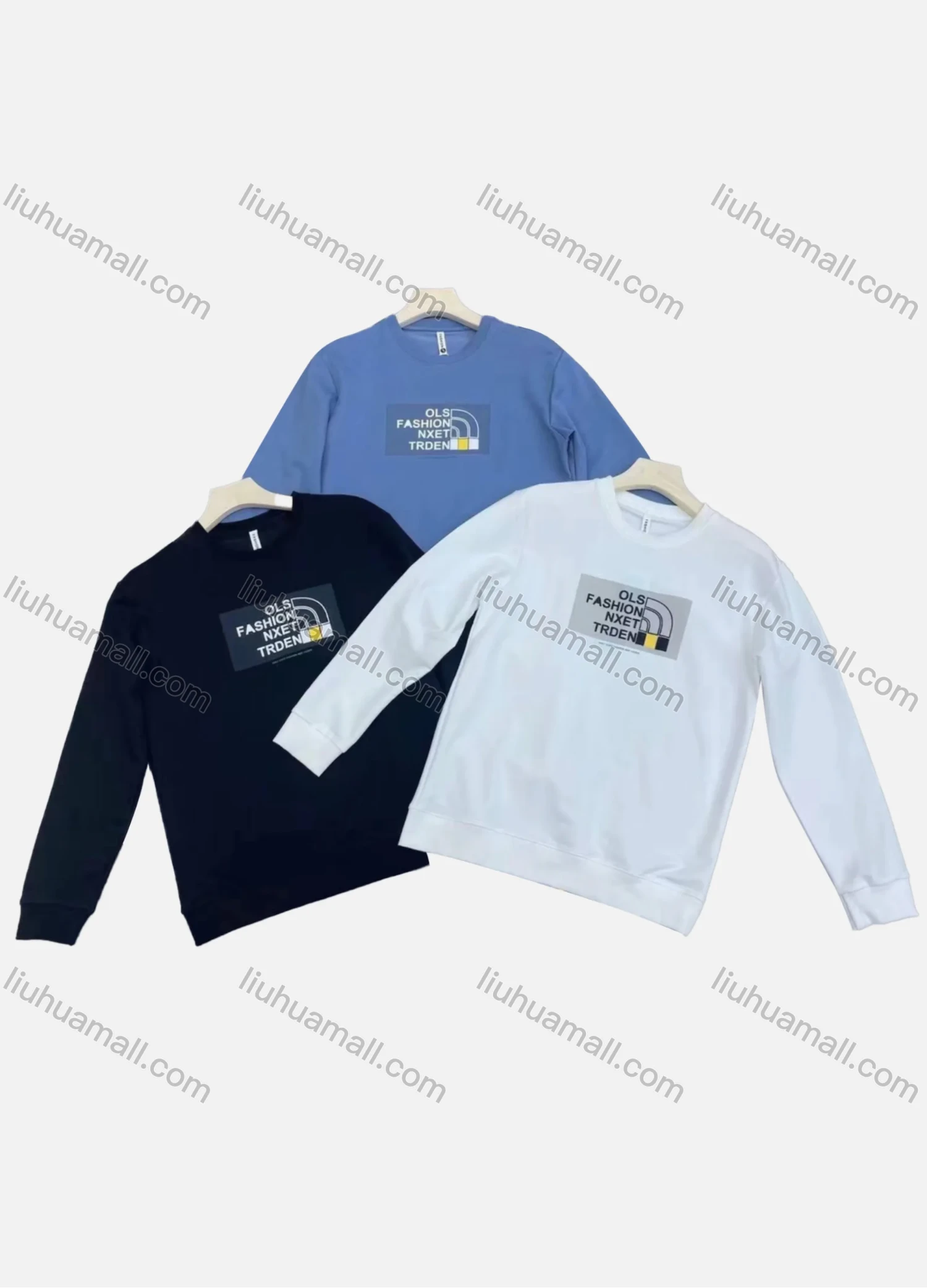Wholesale Men's Casual Graphic & Letter Print Round Neck Long Sleeve T-Shirt - Liuhuamall
