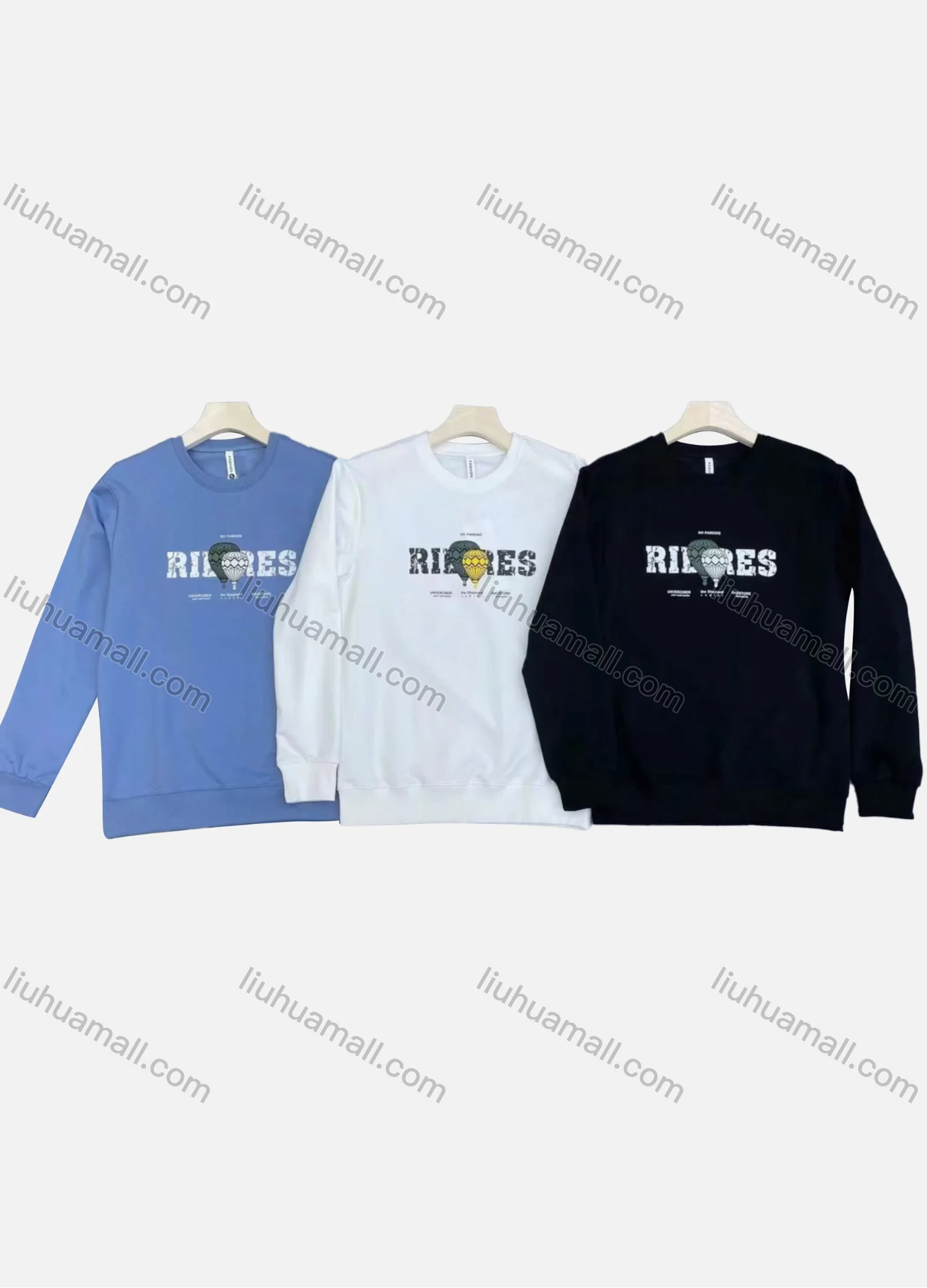 Wholesale Men's 100%Cotton Casual Letter Print Round Neck Long Sleeve T-Shirt - Liuhuamall