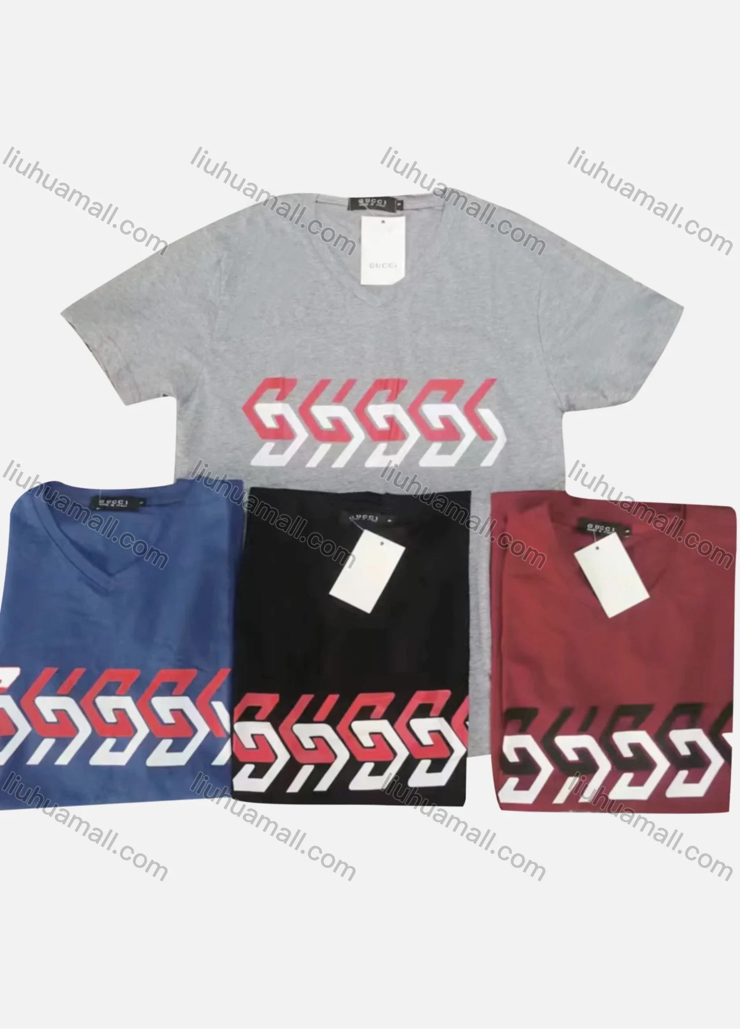 Wholesale Men's Casual 100%Cotton Geometric Graphic Round Neck Short Sleeve Tee - Liuhuamall