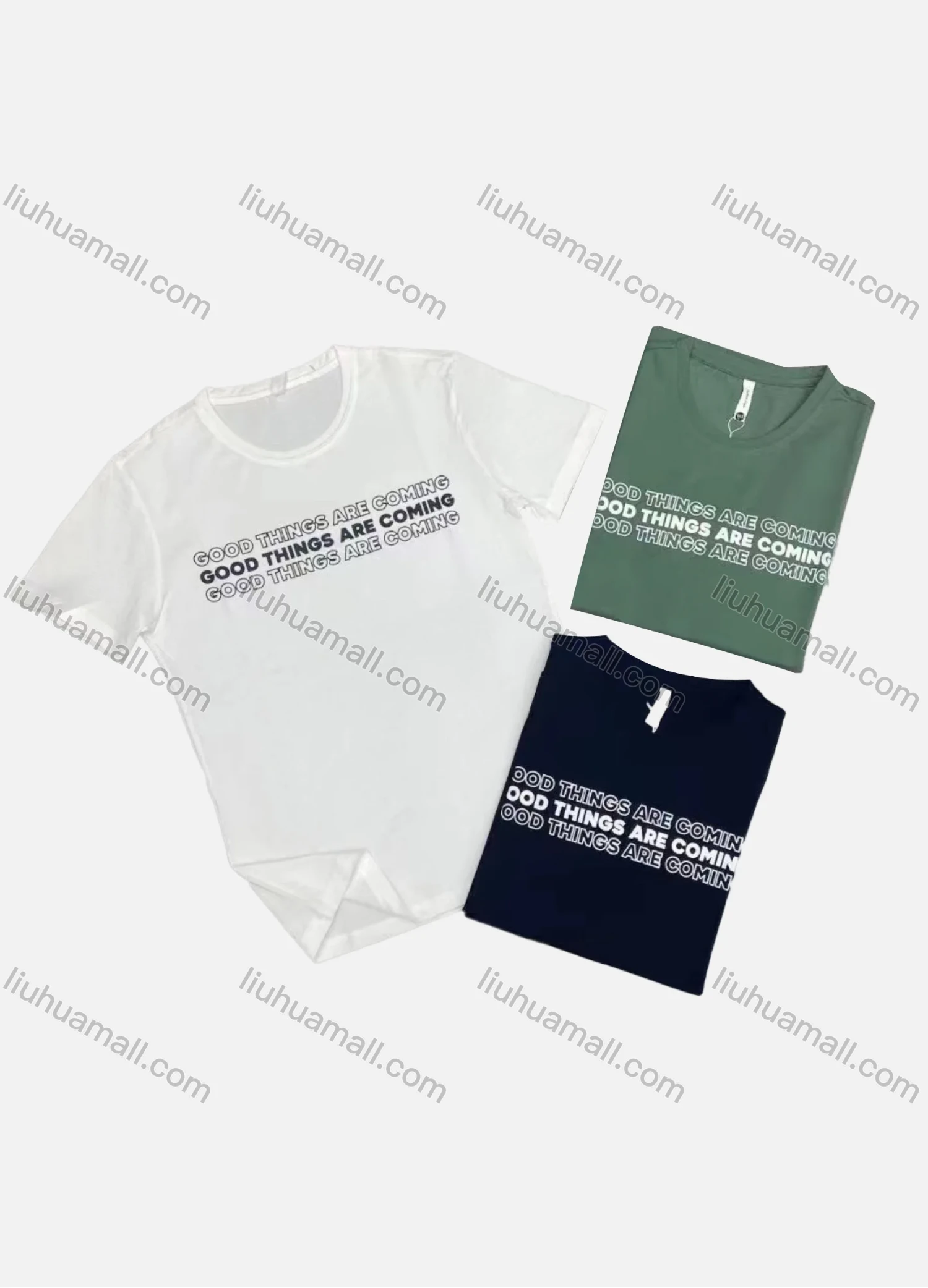 Wholesale Men's Casual 100%Cotton Letter Print Round Neck Short Sleeve Tee - Liuhuamall