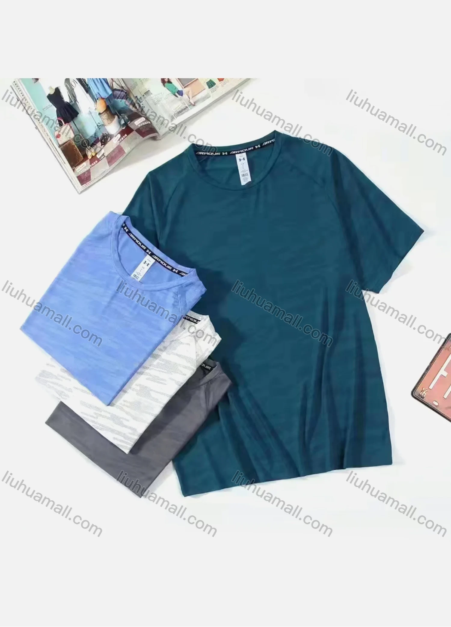 Wholesale Men's Casual 100%Cotton Plain Round Neck Short Sleeve Tee - Liuhuamall