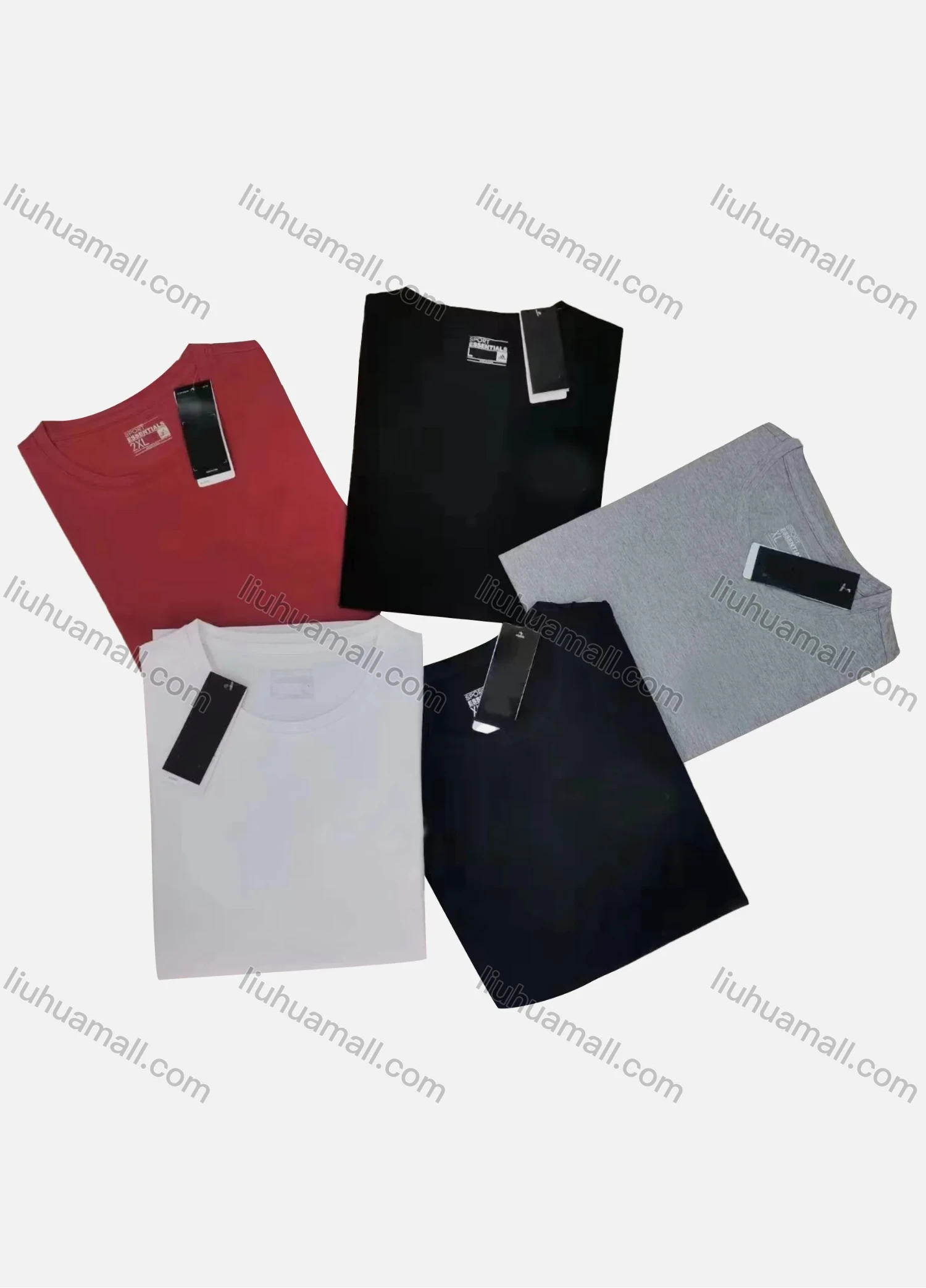Wholesale Men's Basics Casual 100%Cotton Plain Round Neck Short Sleeve Tee - Liuhuamall