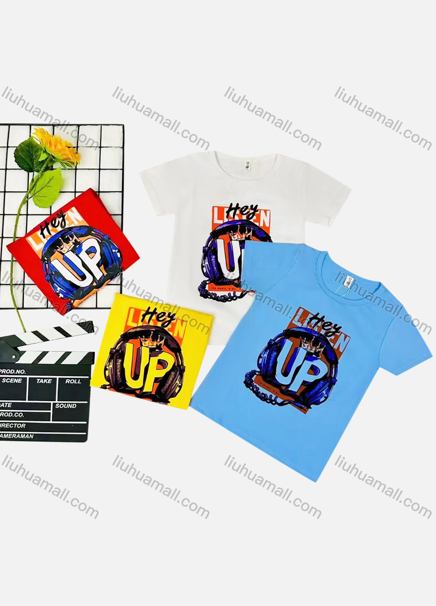 Wholesale Boy's Casual Letter Print Round Neck Short Sleeve Tee - Liuhuamall