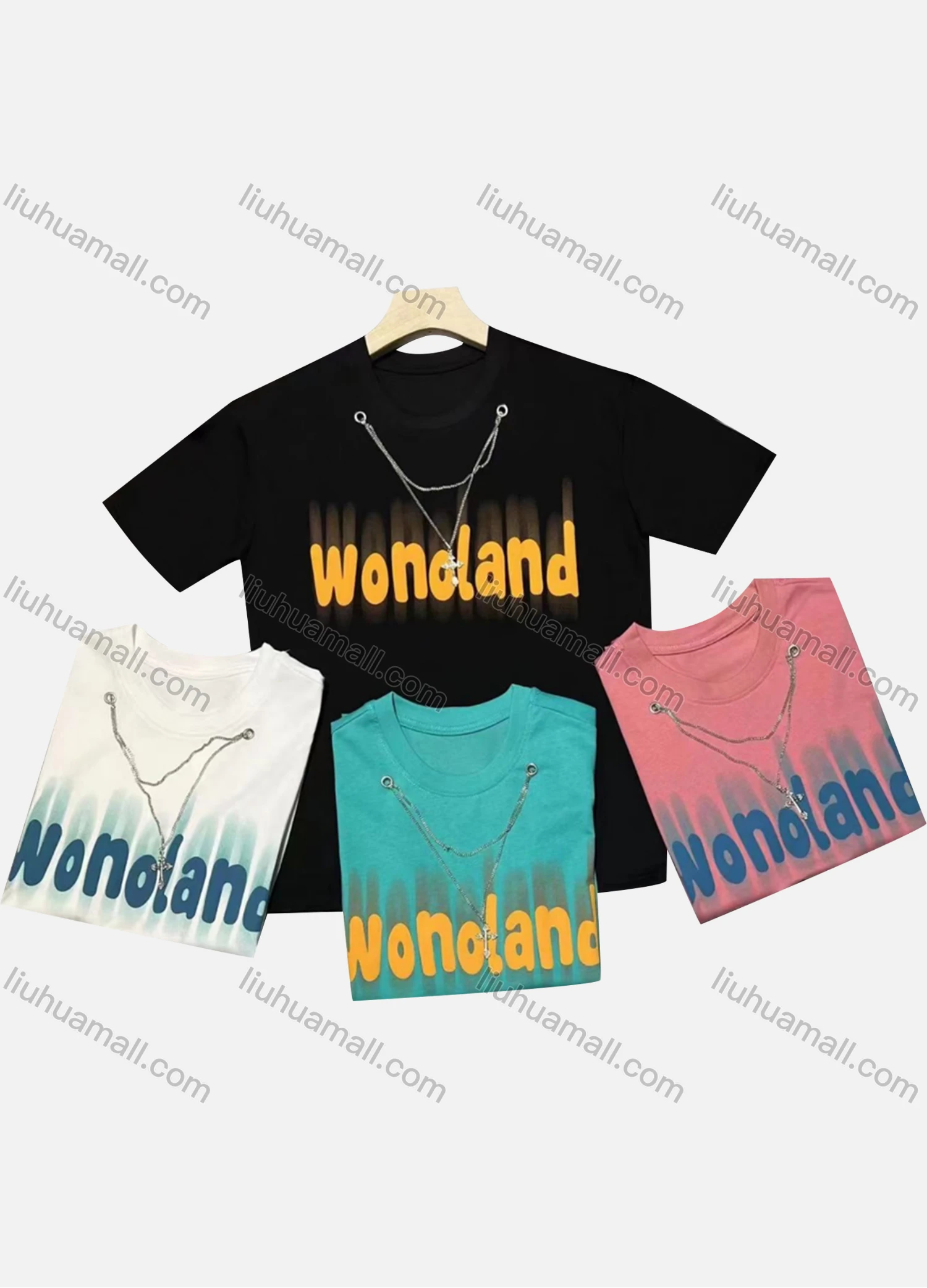 Wholesale Men's Casual Round Neck Short Sleeve Letter T-shirt - Liuhuamall