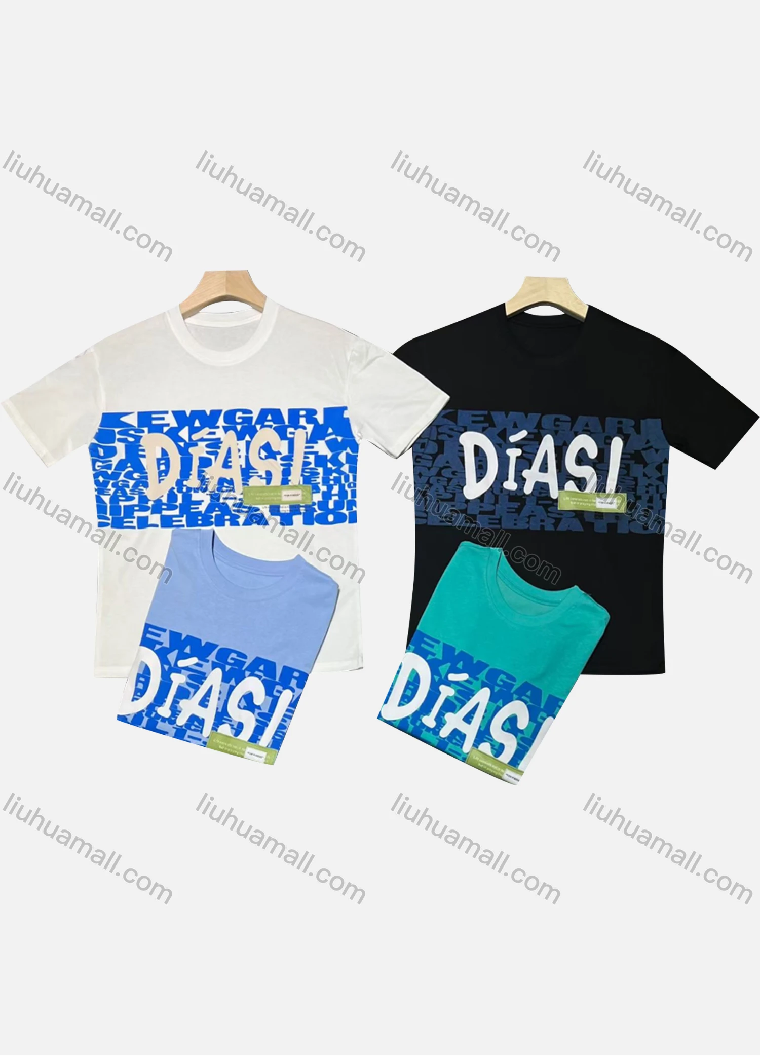 Wholesale Men's Casual Round Neck Short Sleeve Letter T-shirt - Liuhuamall