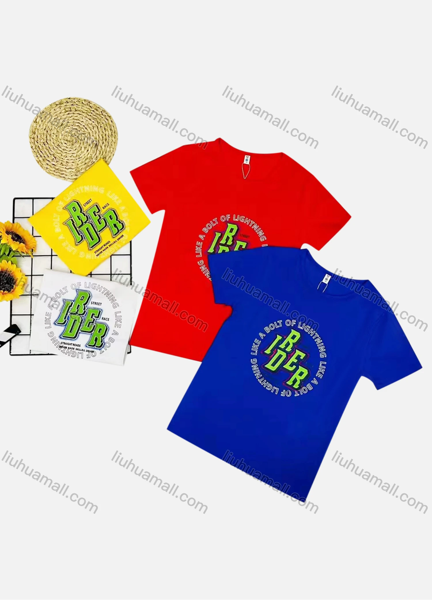 Wholesale Boy's Casual Letter Print Round Neck Short Sleeve Tee - Liuhuamall