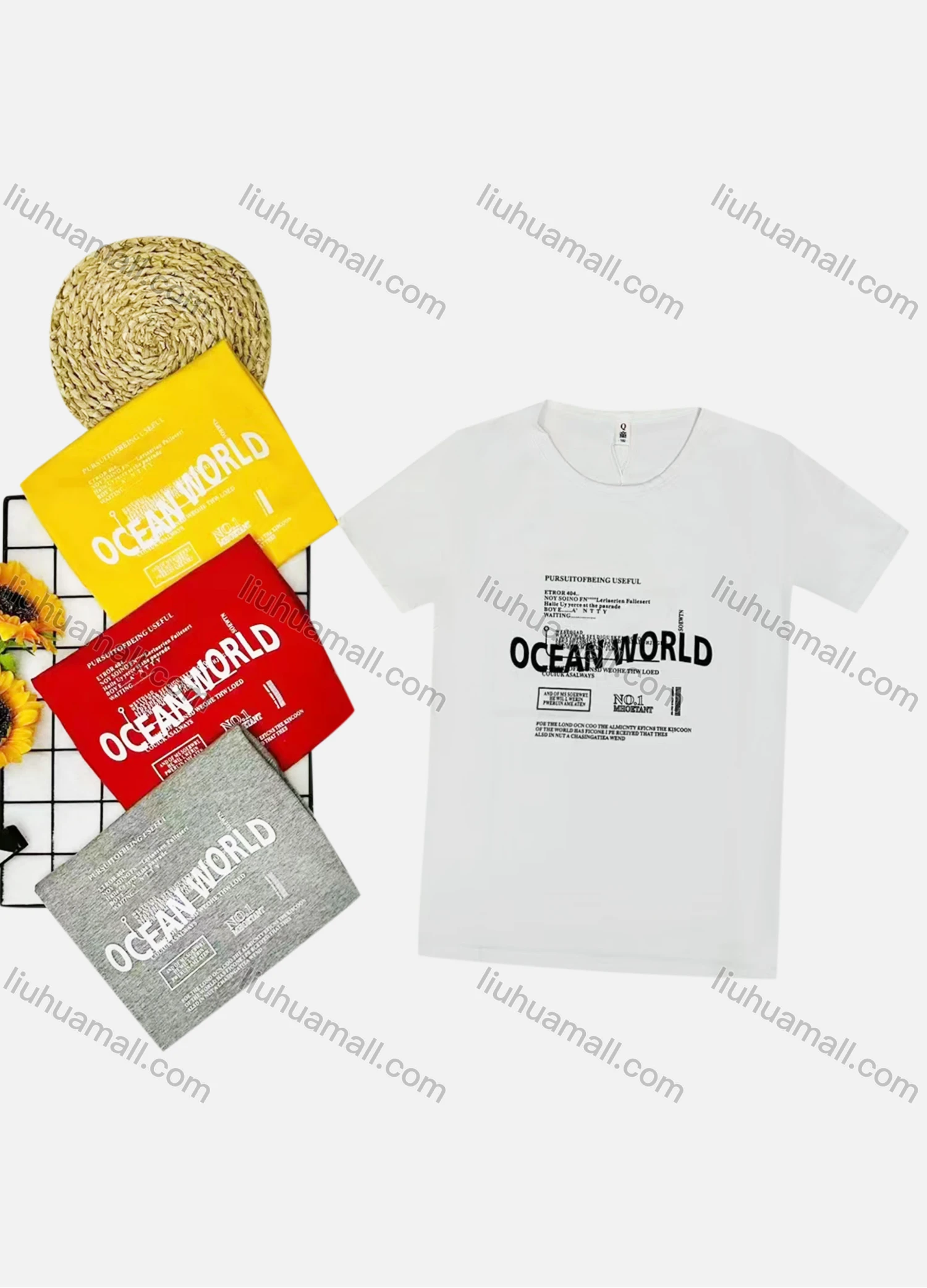 Wholesale Boy's Casual Letter Print Round Neck Short Sleeve Tee - Liuhuamall