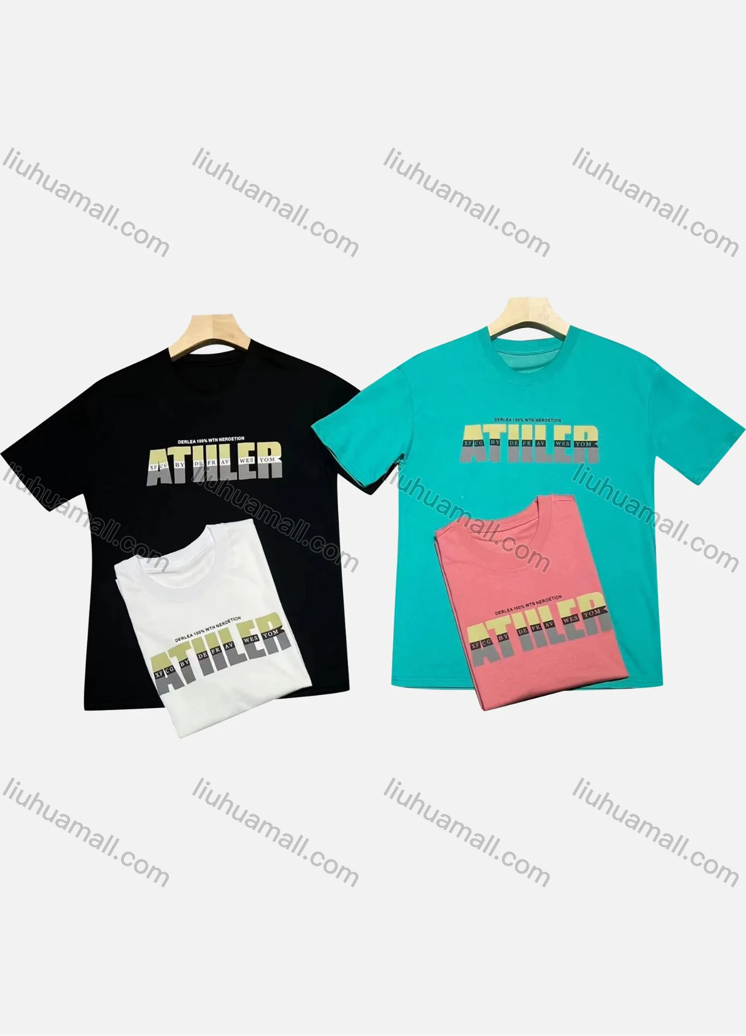 Wholesale Men's Casual Round Neck Short Sleeve Letter T-shirt - Liuhuamall
