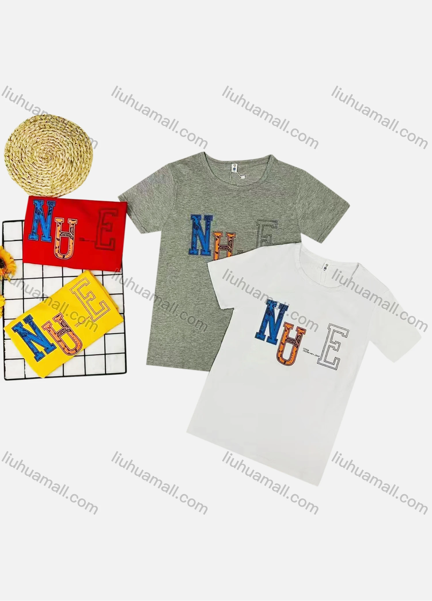 Wholesale Boy's Casual Letter Print Round Neck Short Sleeve Tee - Liuhuamall