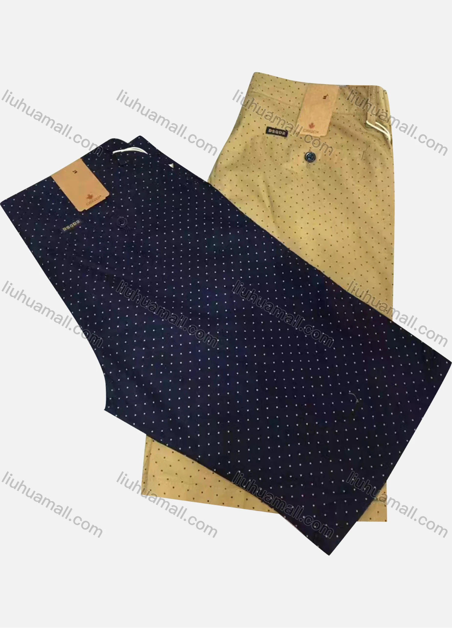 Wholesale Men's Casual Pin Dot Pockets Shorts - Liuhuamall