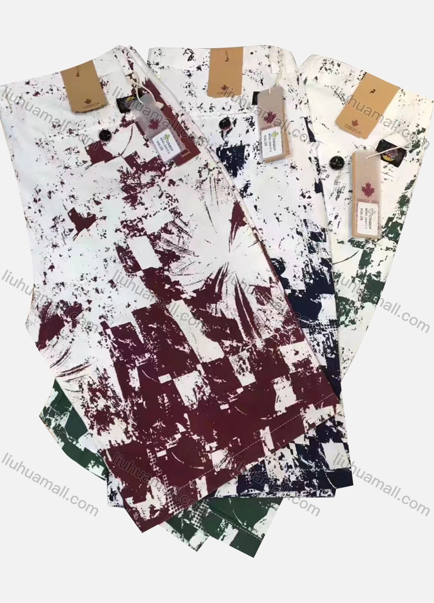 Wholesale Men's Casual Tie Dye Pockets Shorts - Liuhuamall