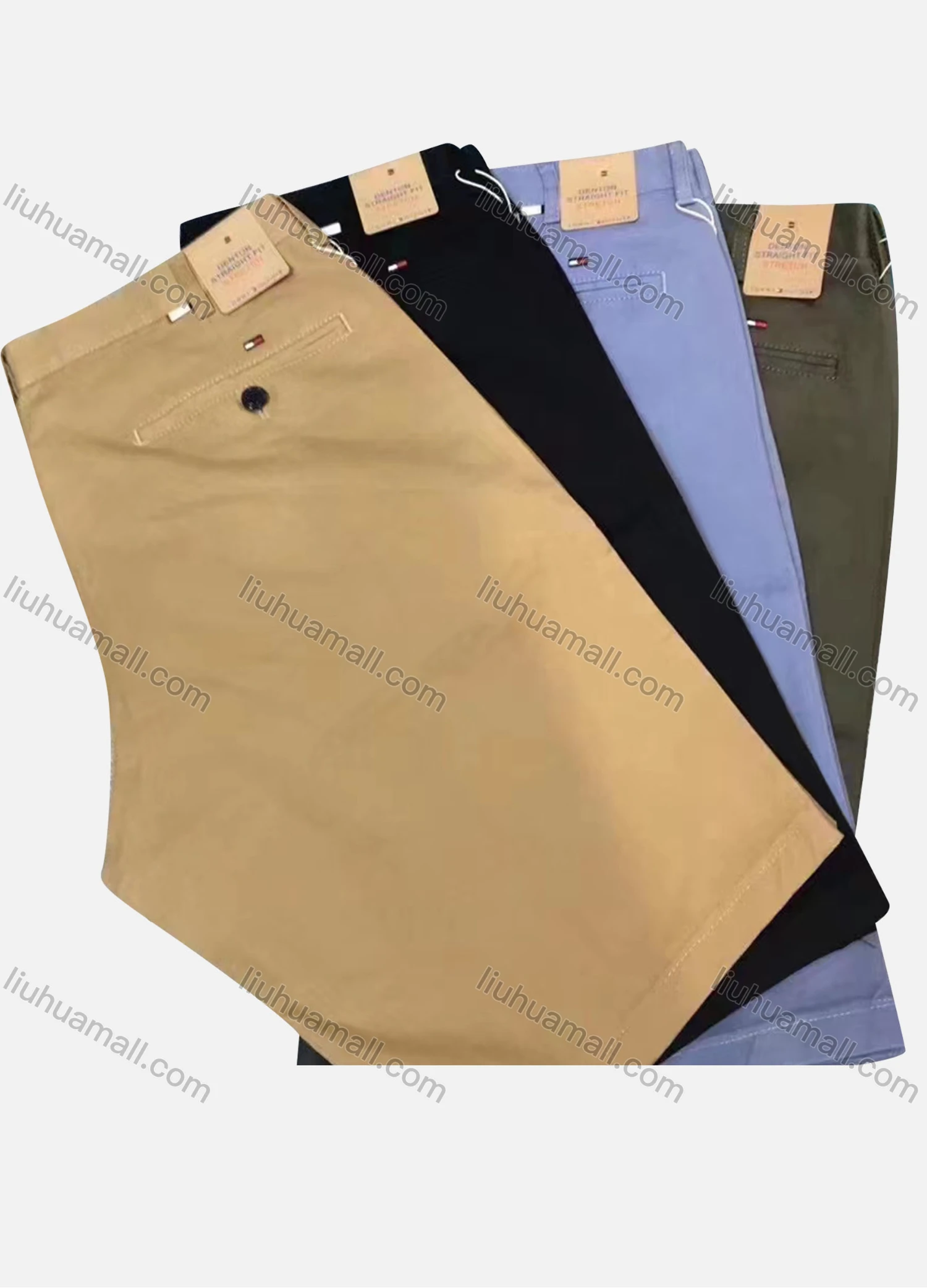 Wholesale Men's Casual Elastic Plain Pockets Shorts - Liuhuamall