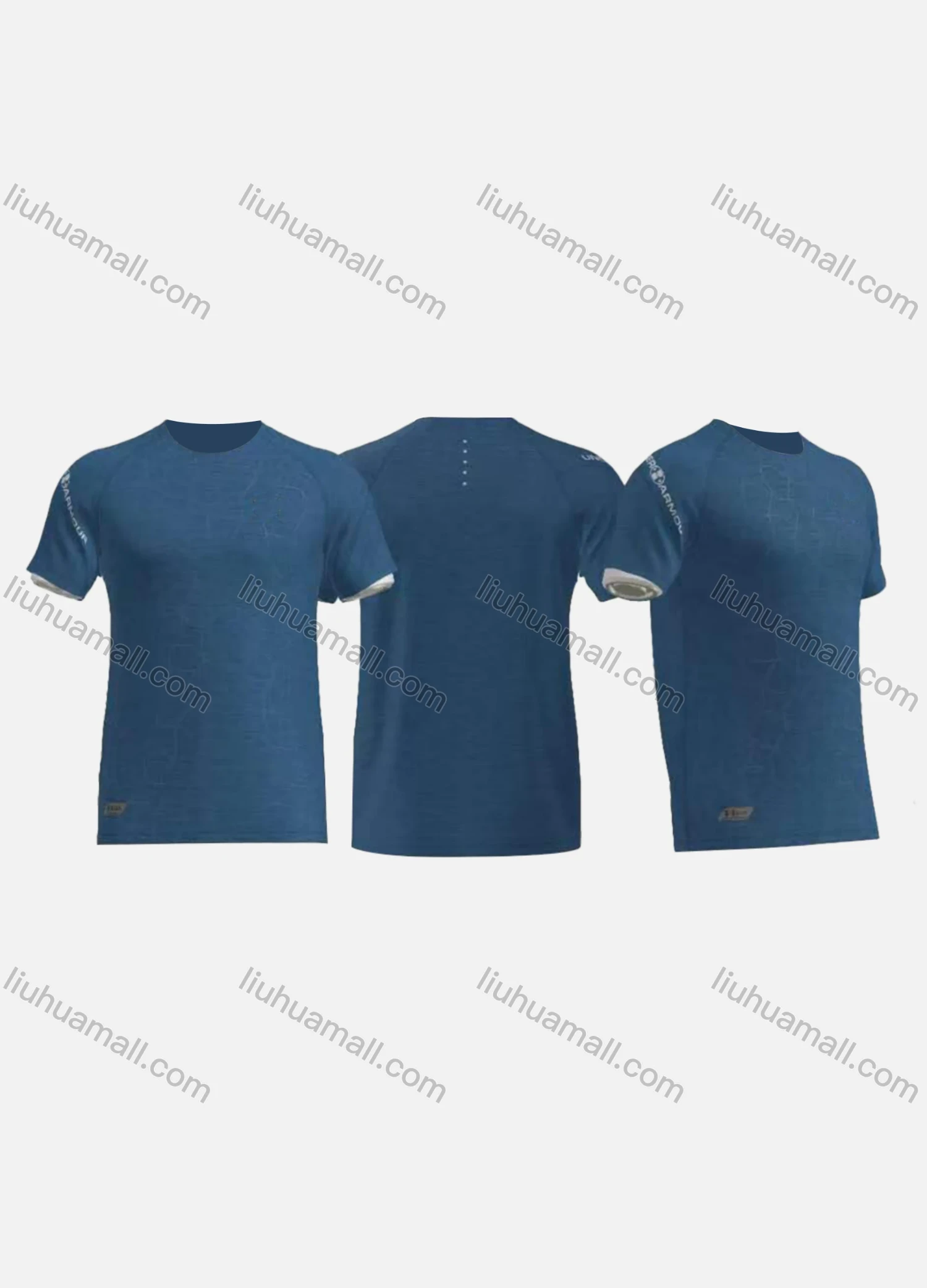Wholesale Men's Casual Sporty Plain Letter Round Neck Short Sleeve Slim Fit Tee - Liuhuamall