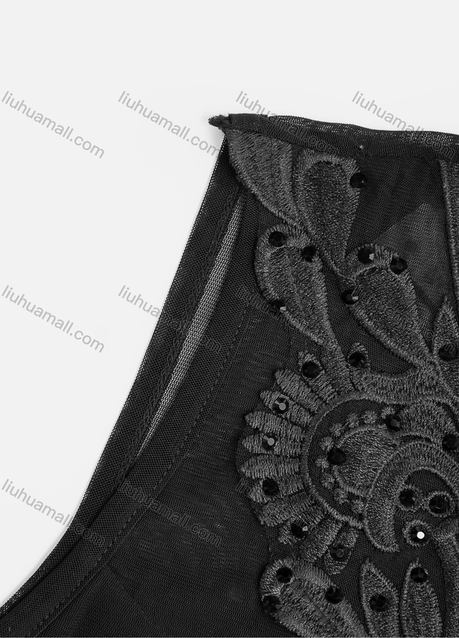 Wholesale Women's Casual Rhinestone Decor Embroidery Appliques Tank Top - Liuhuamall