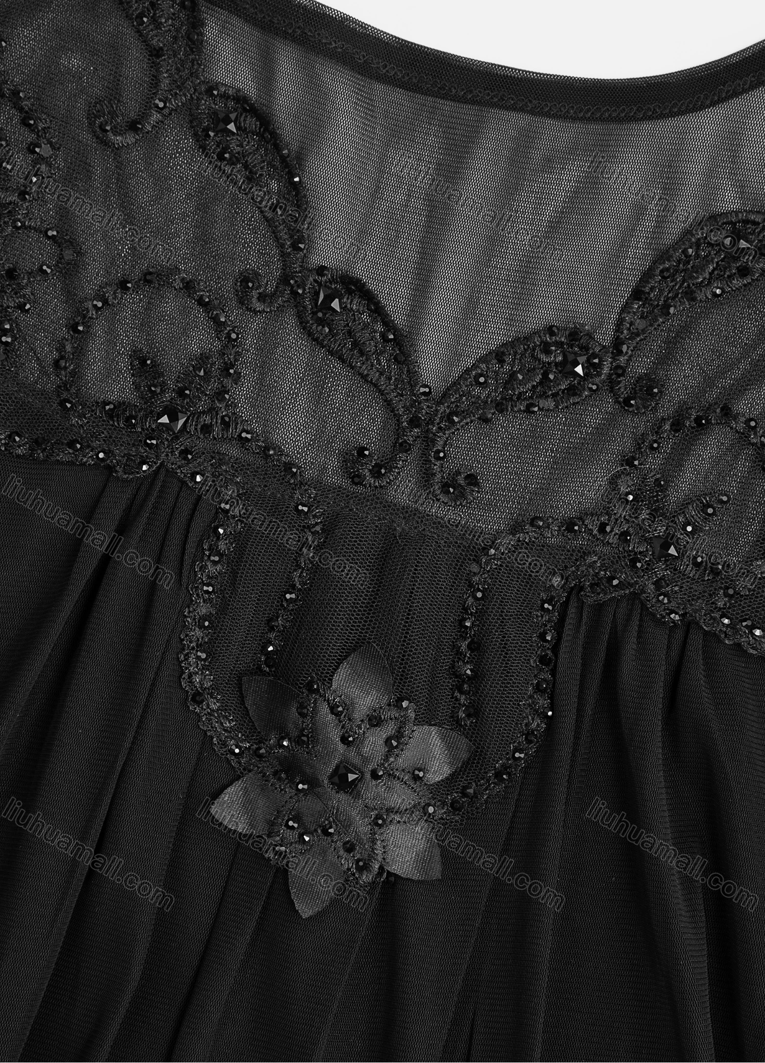 Wholesale Women's Casual Rhinestone Decor Embroidery Lace Appliques Tank Top - Liuhuamall