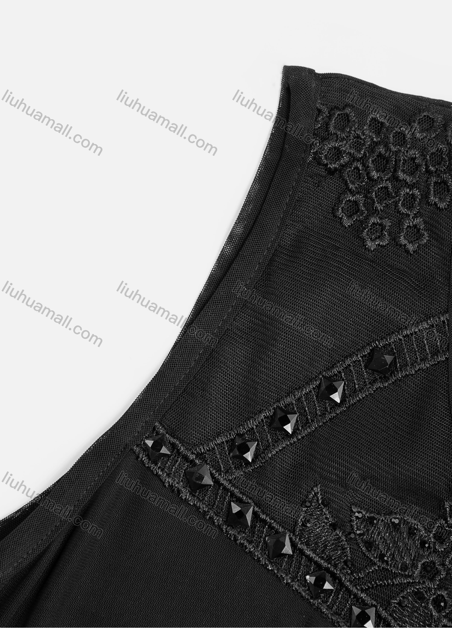 Wholesale Women's Casual Scoop Neck Rhinestone Rivet Decor Embroidery Tank Top - Liuhuamall