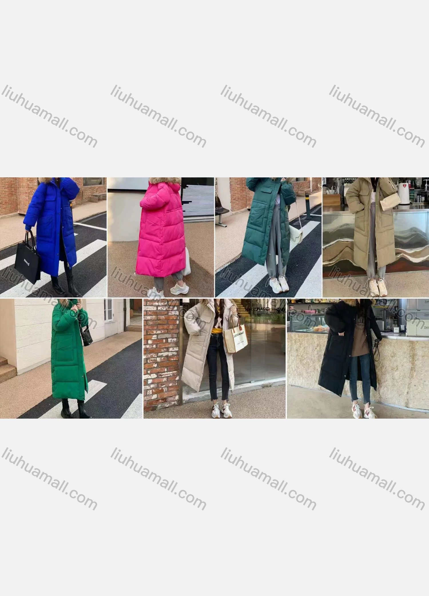Wholesale Women's Casual Hooded Zipper Flap Pockets Parkas Jacket - Liuhuamall
