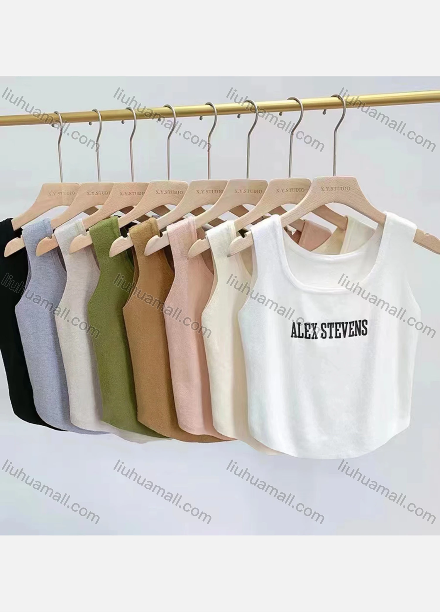 Wholesale Women's Casual Plain Letter Tank Top - Liuhuamall
