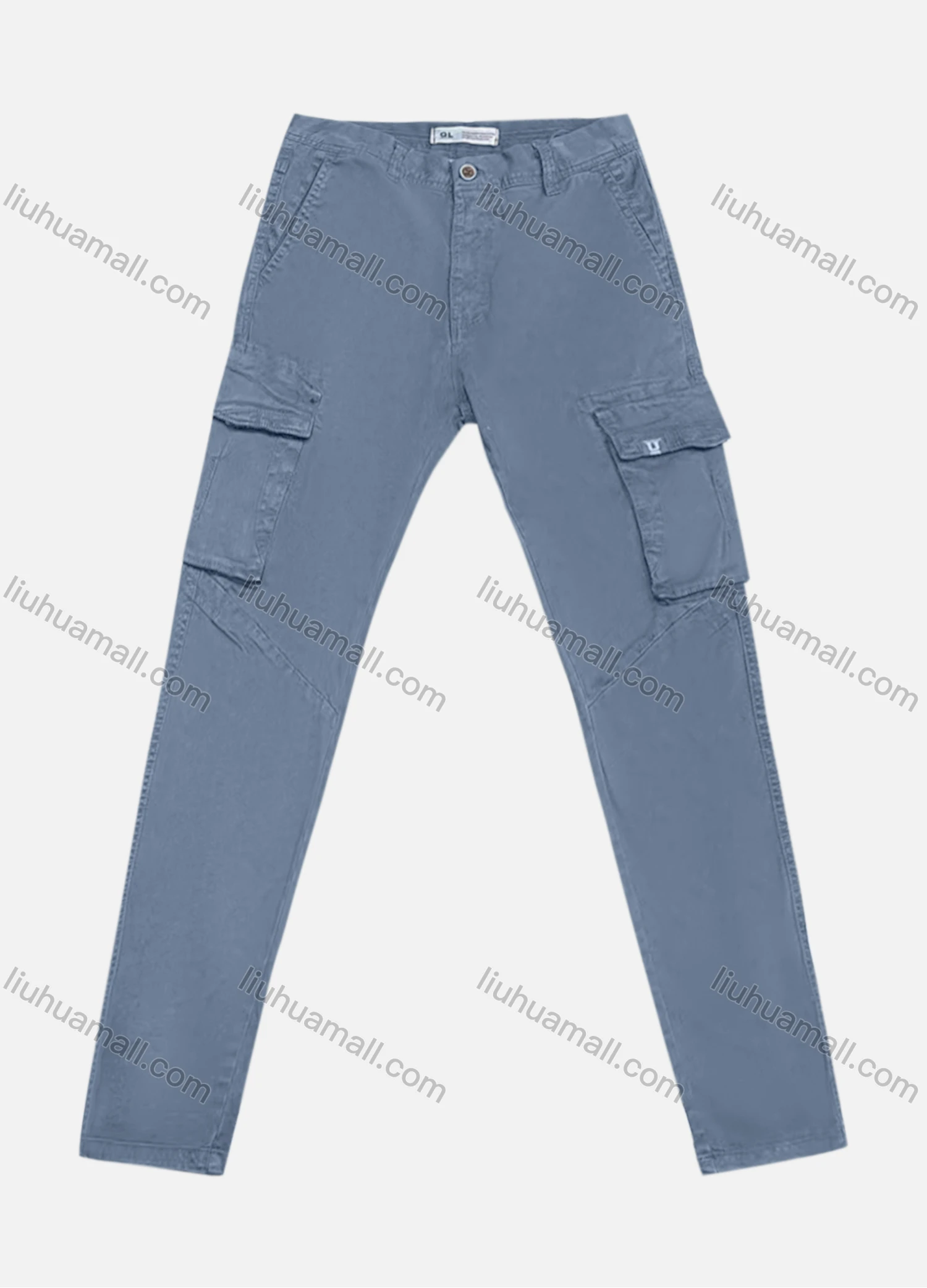 Wholesale Men's Casual Plain Straight Leg Ankle Length Cargo Pants - Liuhuamall