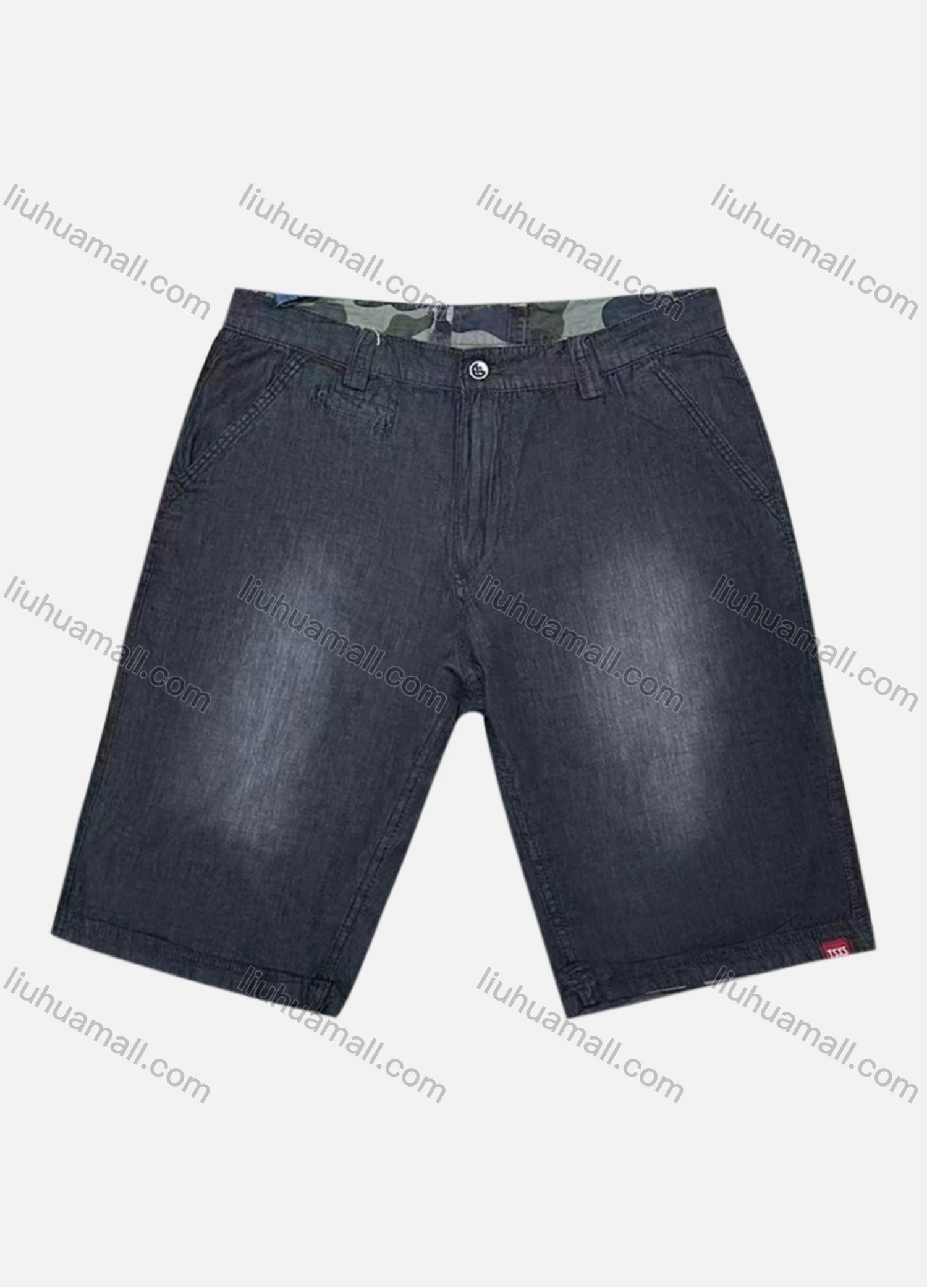 Wholesale Men's Casual Plain Distressed Pockets Denim Shorts - Liuhuamall