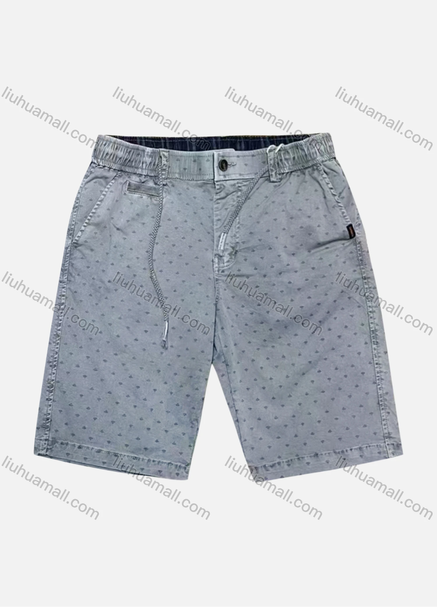 Wholesale Men's Casual Pin Dot Drawstring Pockets Shorts - Liuhuamall