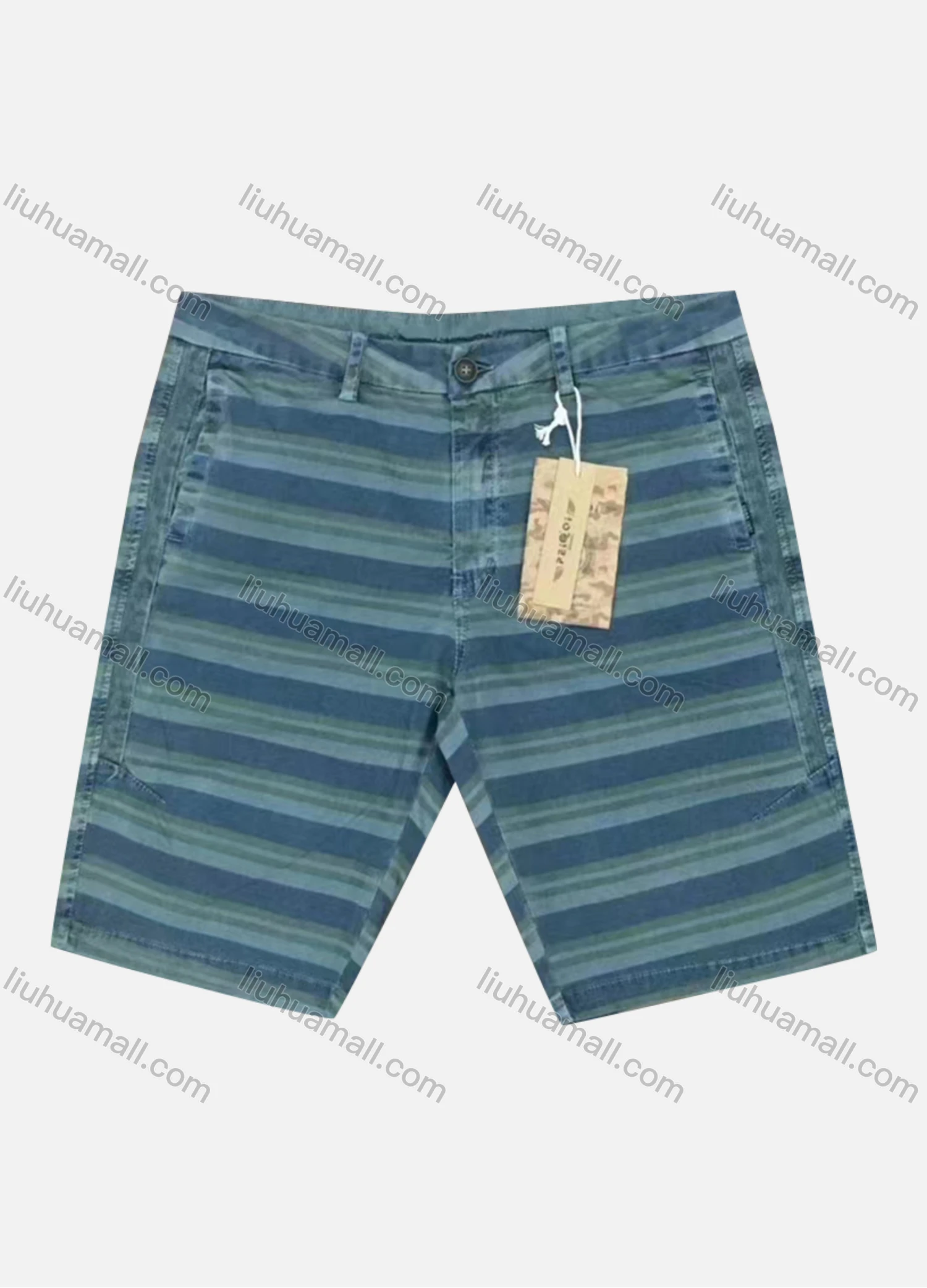 Wholesale Men's Casual Striped Pockets Shorts - Liuhuamall